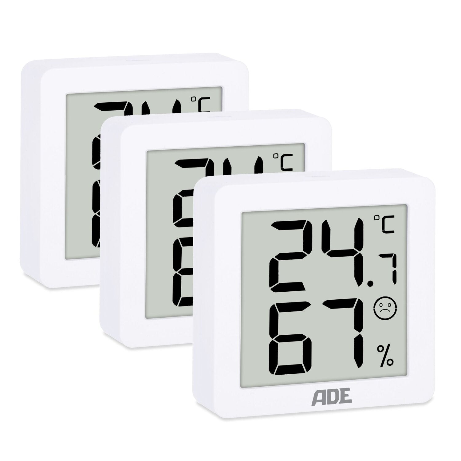 Digitales Thermo-/Hygrometer im 3er-Set