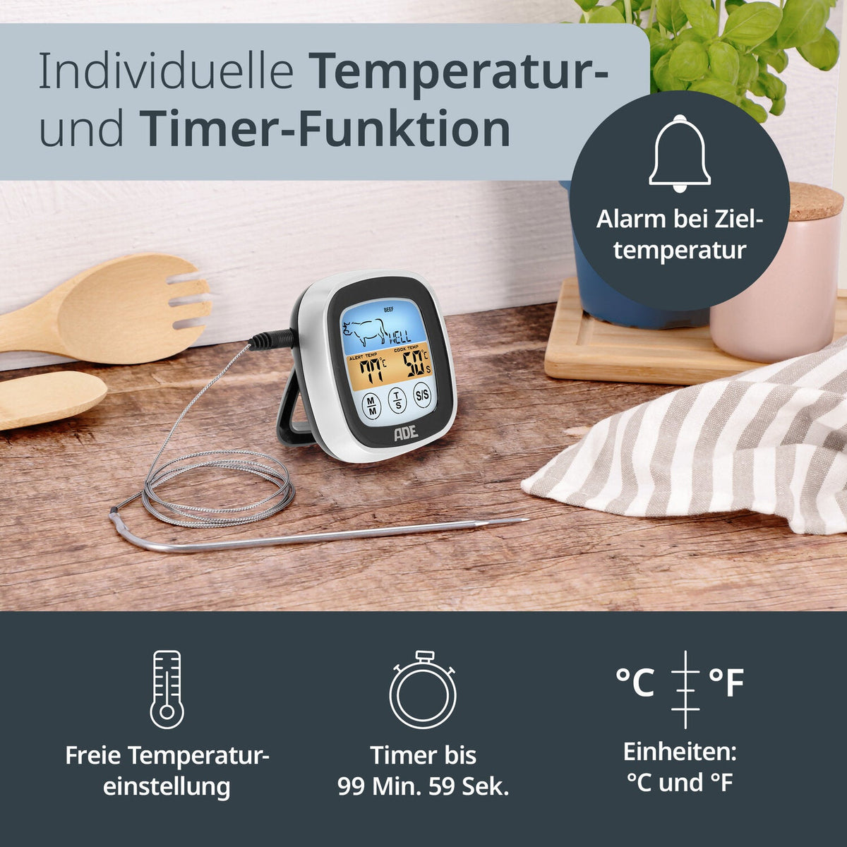 Digital meat thermometer