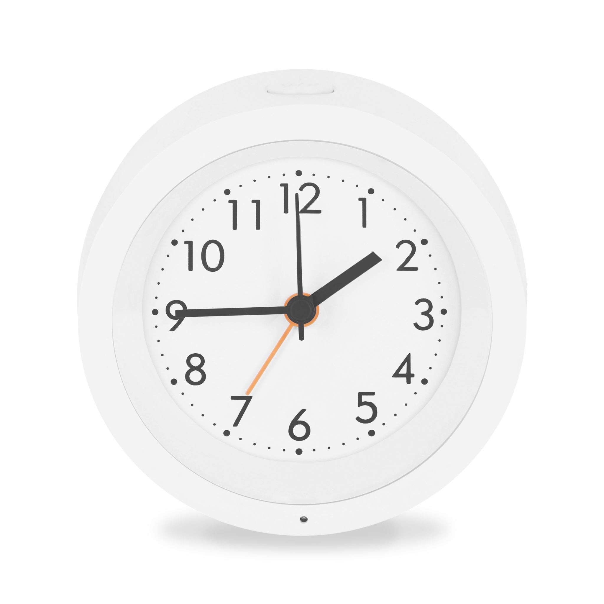 Analog alarm clock with night light sensor