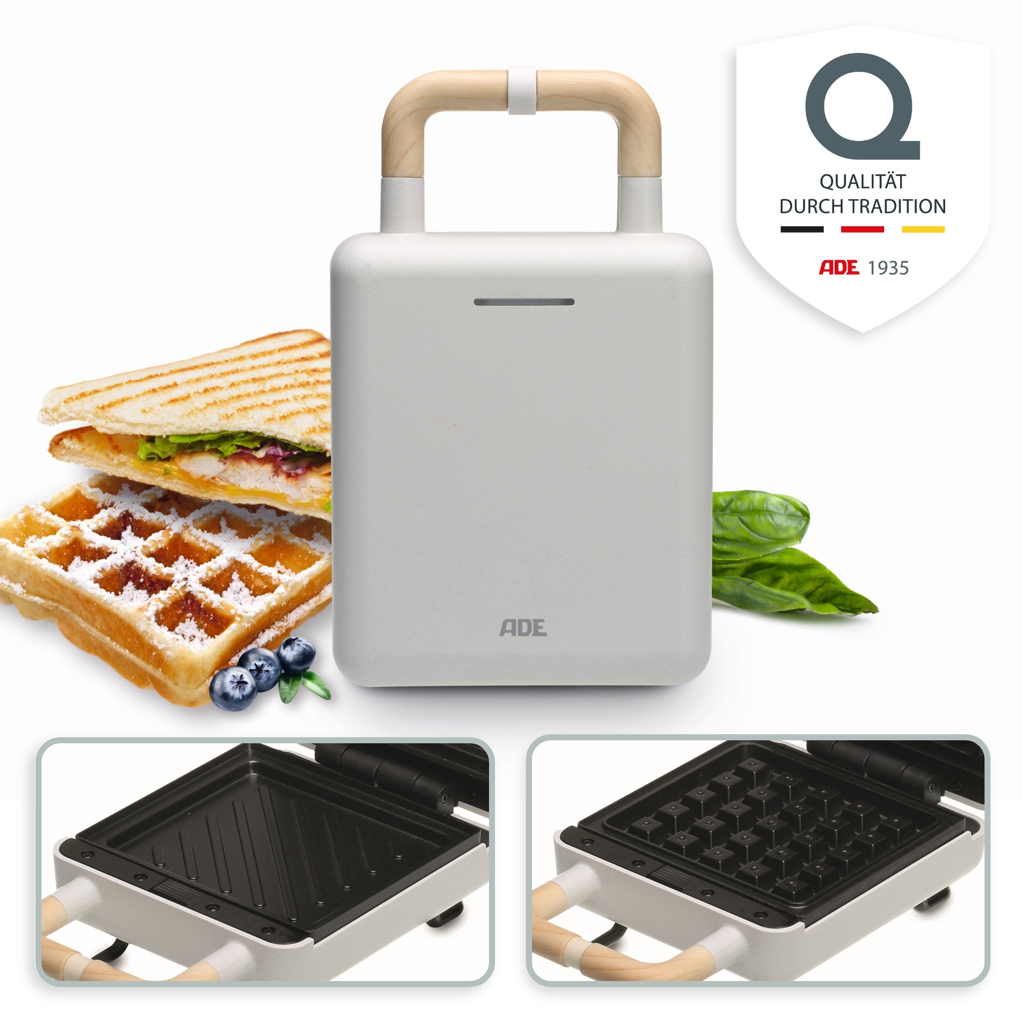 2-in-1 Waffeleisen mit Sandwichmaker