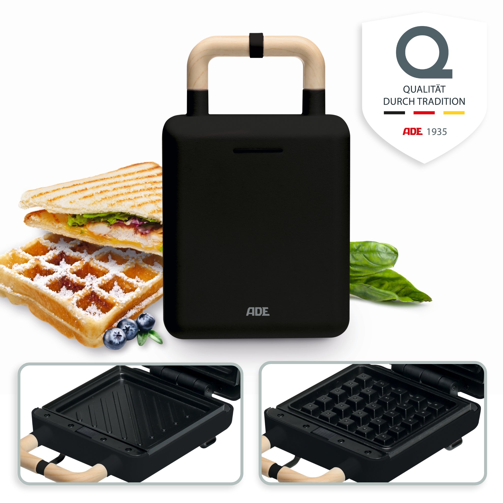 2-in-1 Waffeleisen mit Sandwichmaker