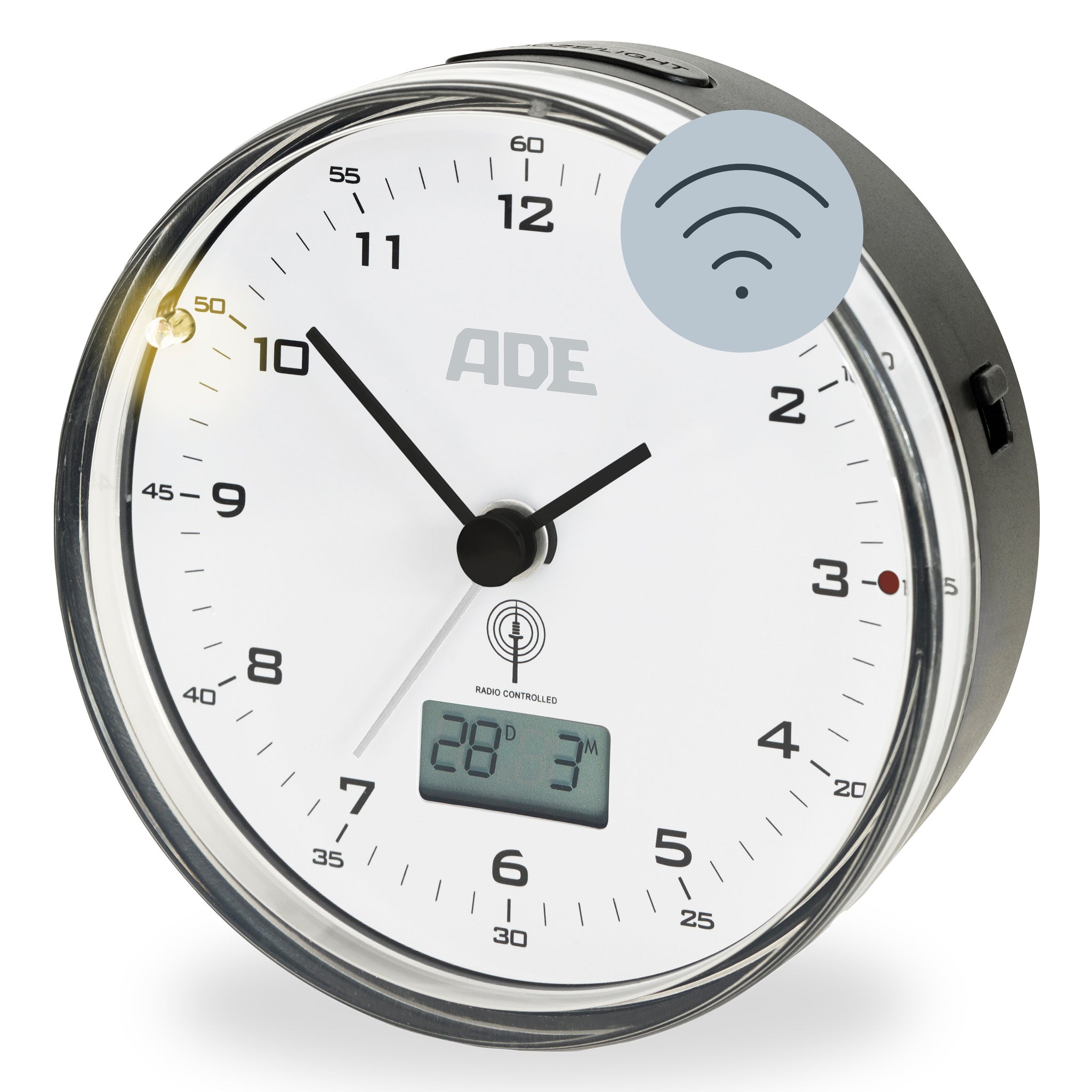 Analoger DCF-Funkwecker mit Temperatur Anzeige