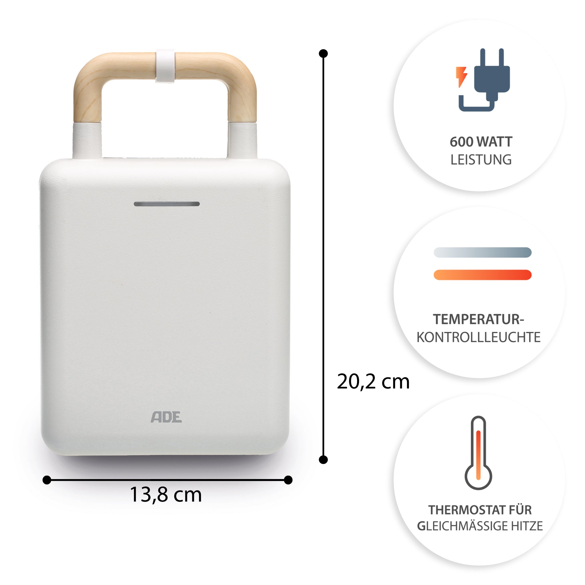 2-in-1 waffle iron with sandwich maker