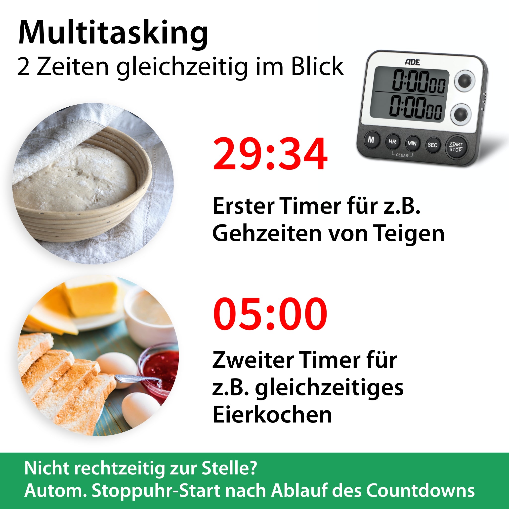 Digitaler Dual-Küchentimer