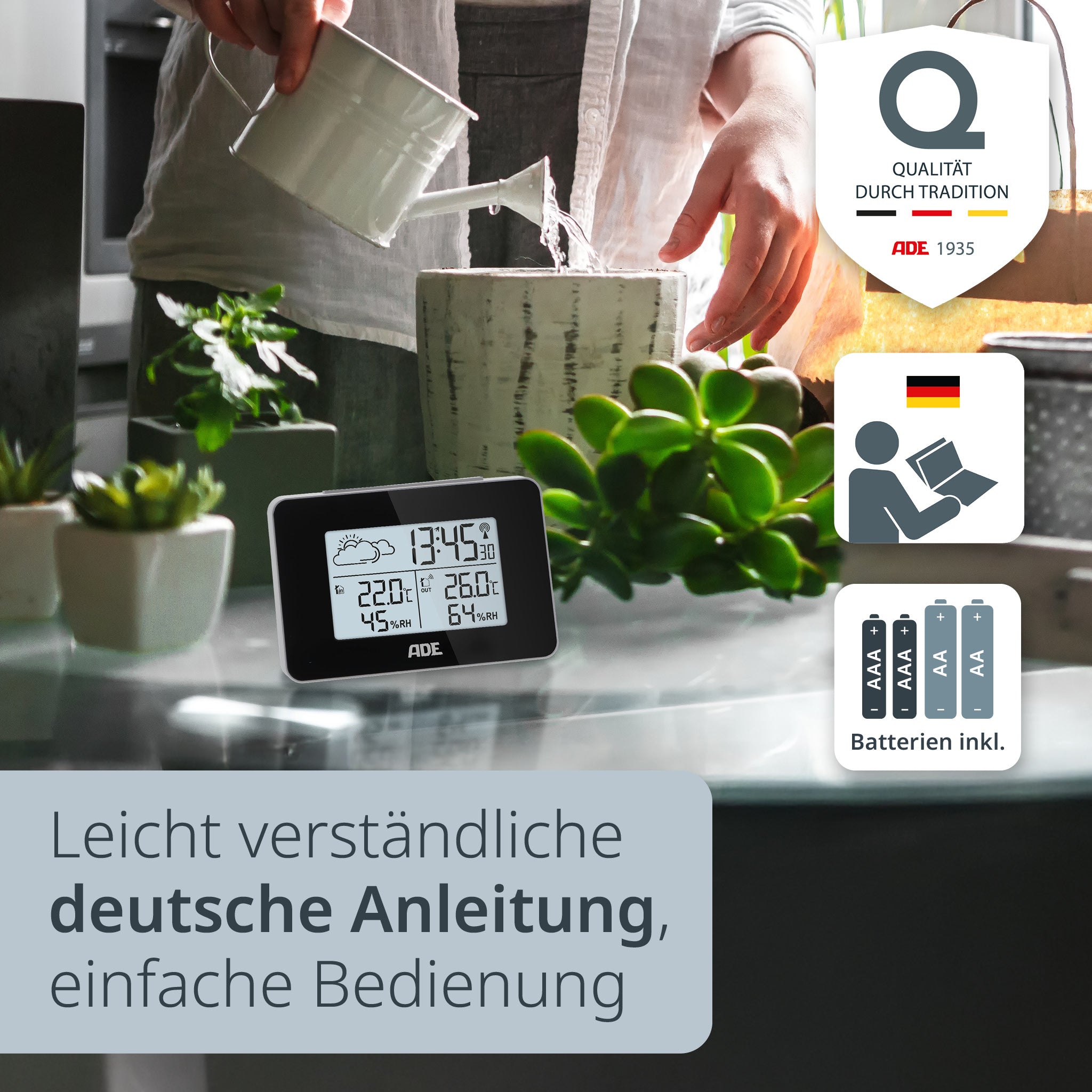 Wetterstation mit Funk-Außensensor