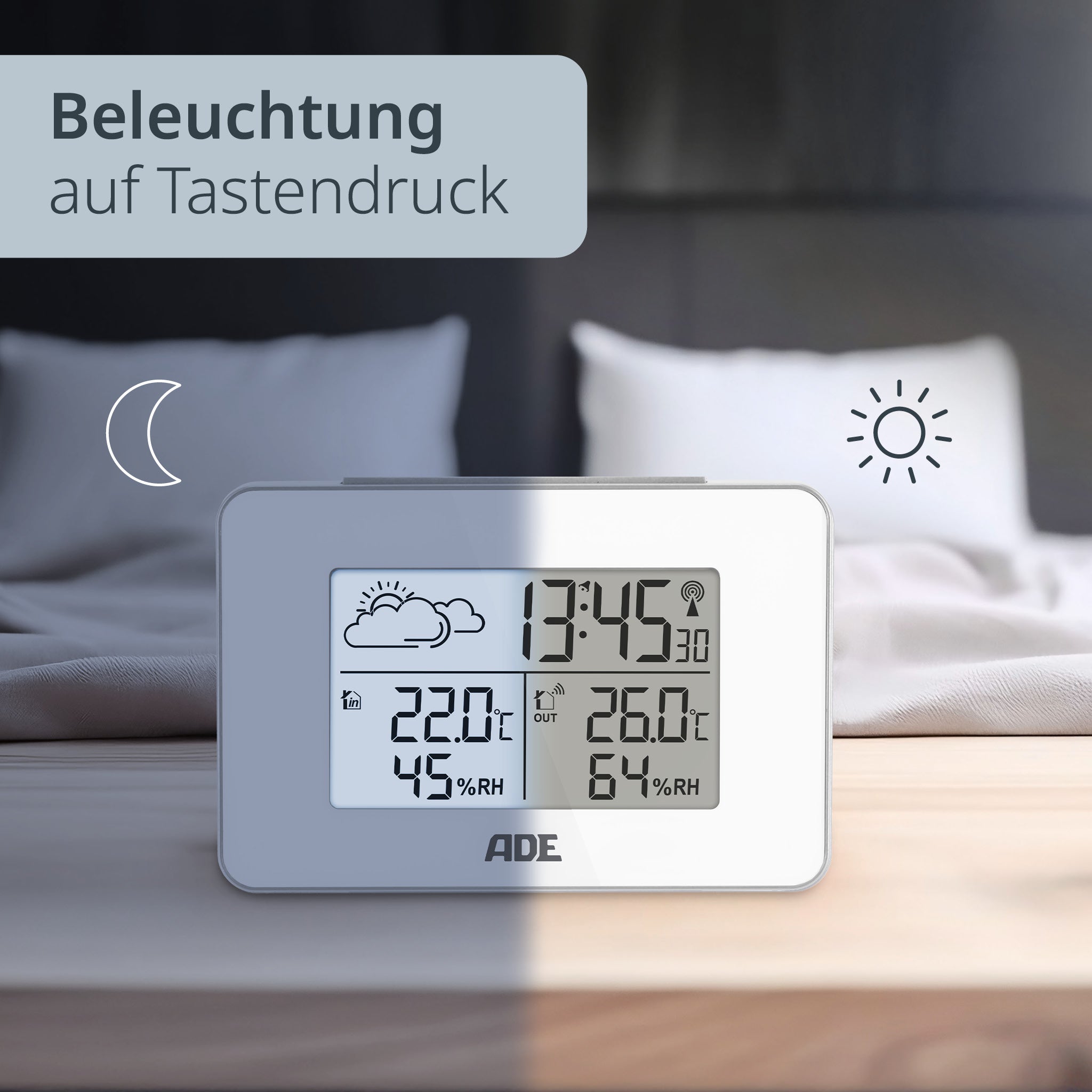 Wetterstation mit Funk-Außensensor