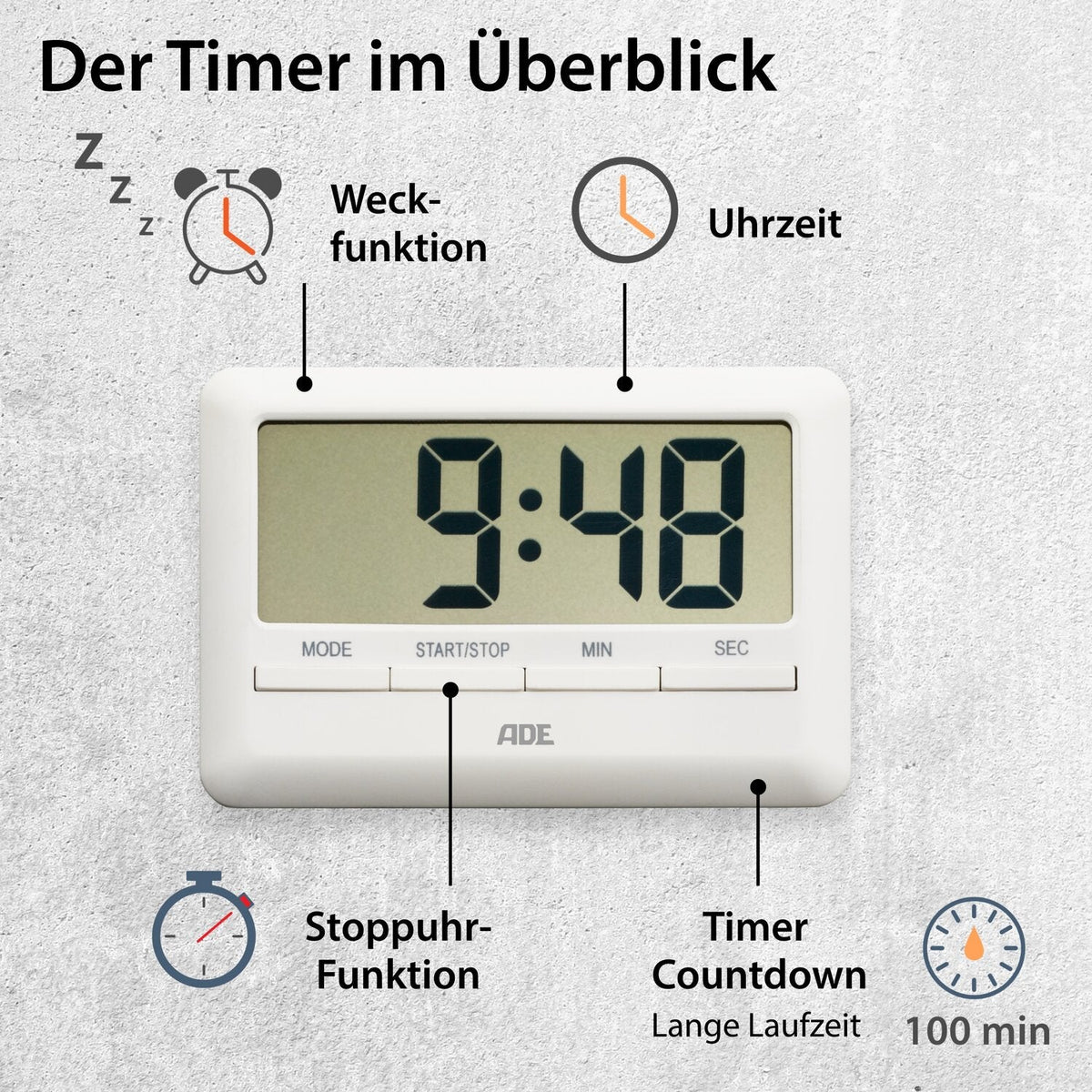 Digitaler Küchentimer TD1600