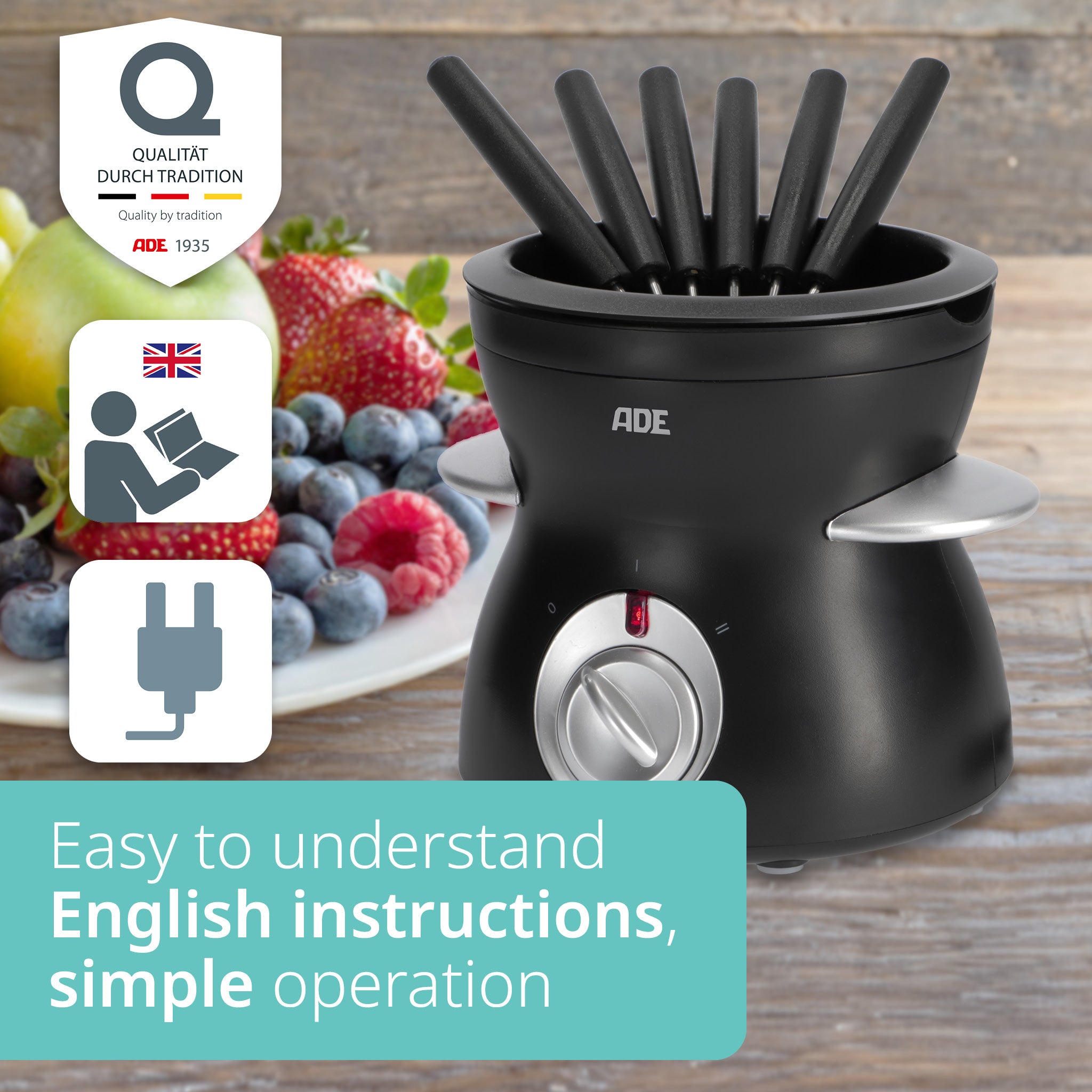 Electric chocolate fondue