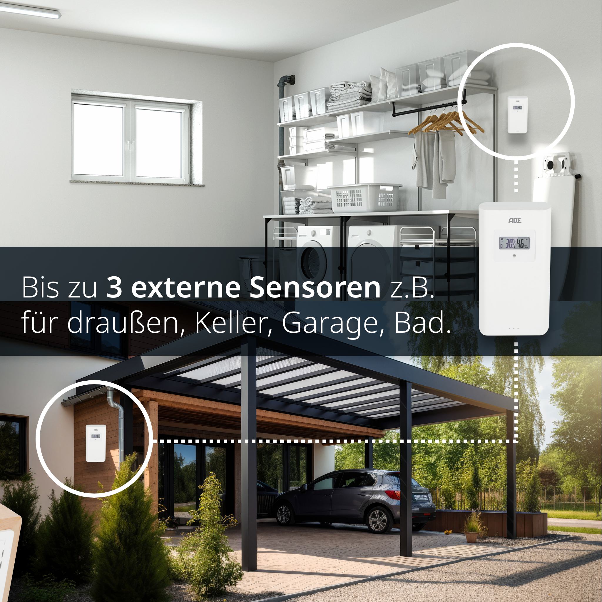Wetterstation mit Funk-Außensensor