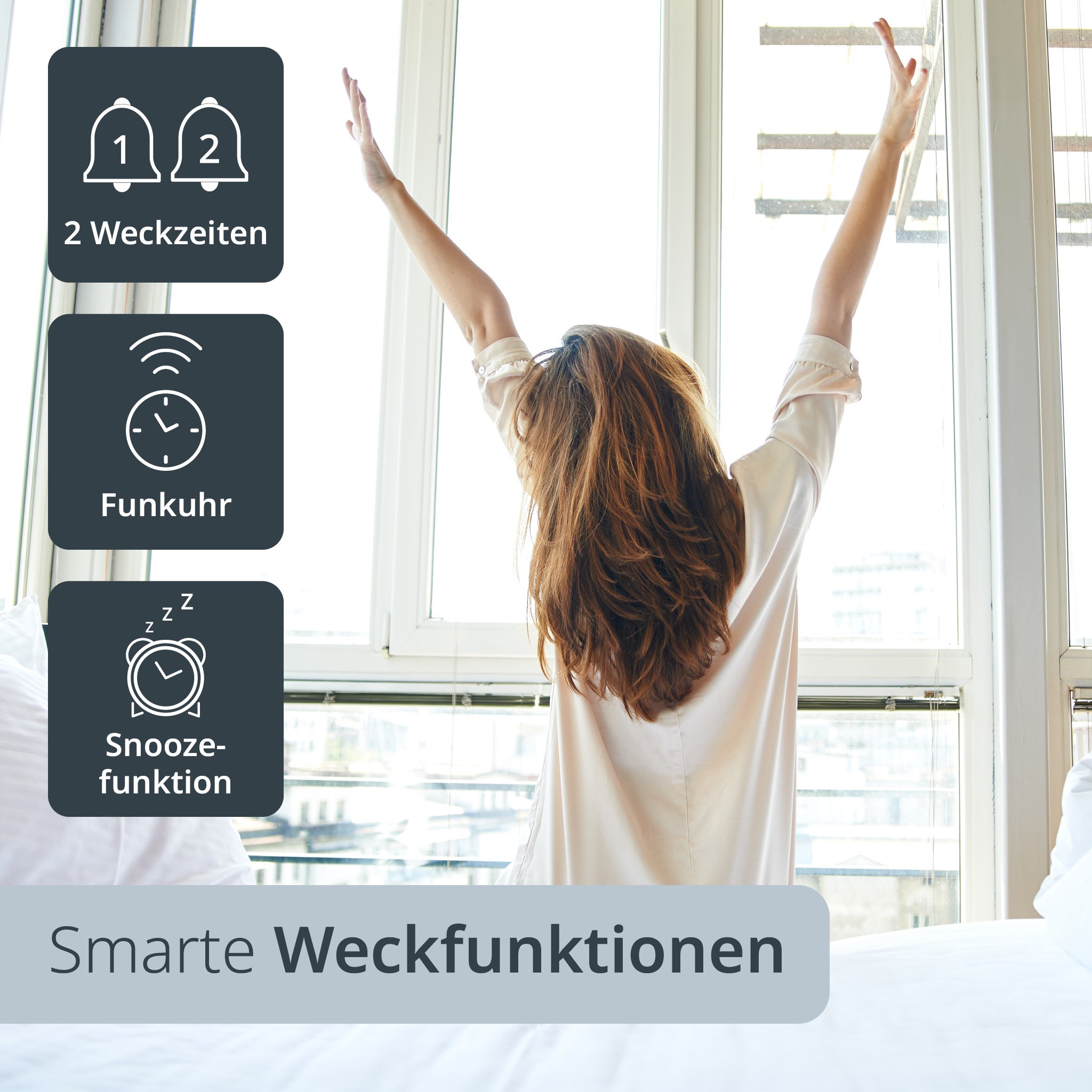 Digitale Wanduhr mit Beleuchtung