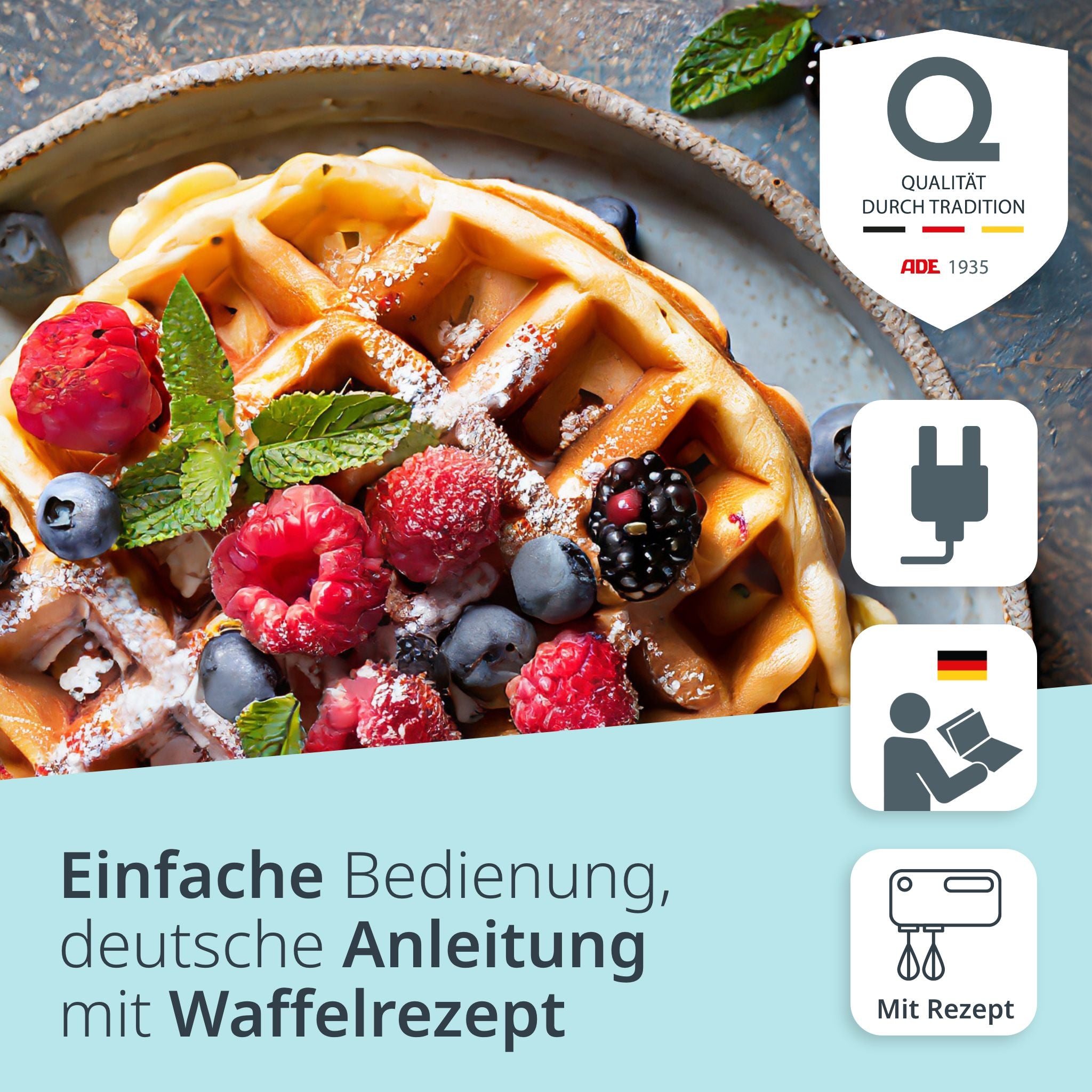 Mini waffle iron - round