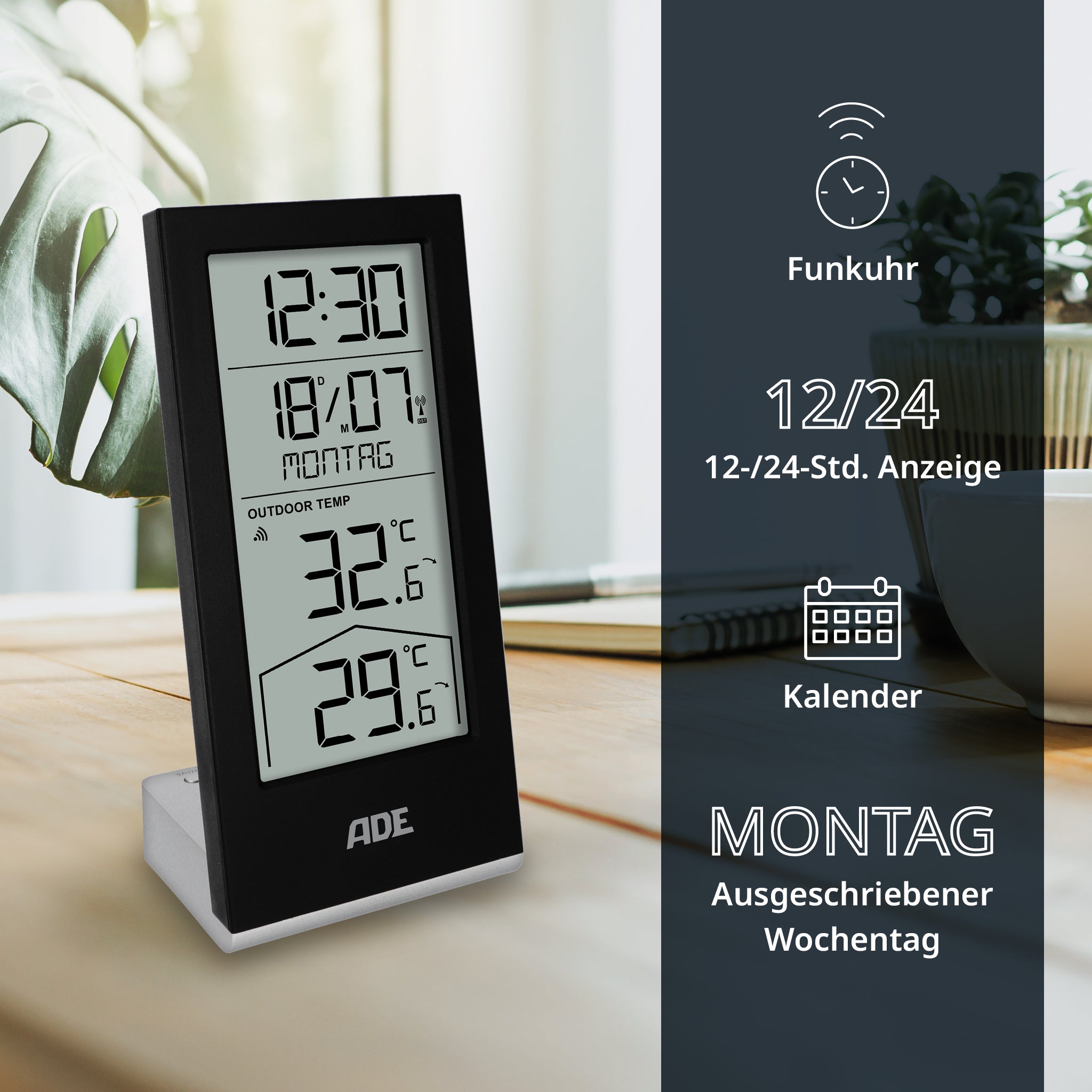 Wetterstation mit Funk-Außensensor
