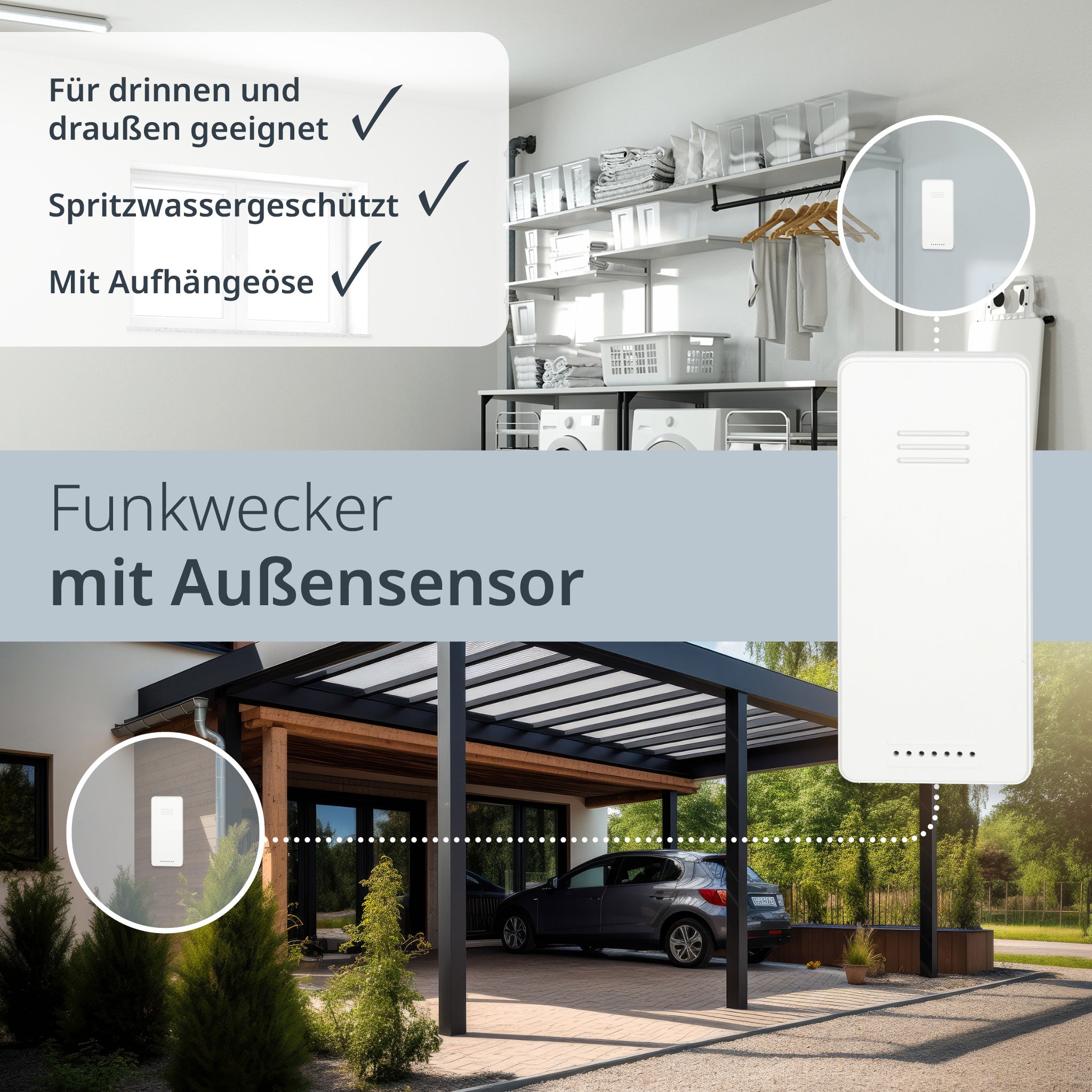 Digitale Funkuhr mit Projektion