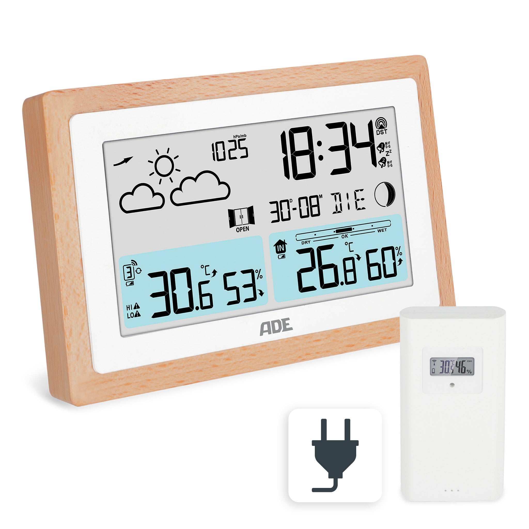 Wetterstation mit Funk-Außensensor – ADE-HOME