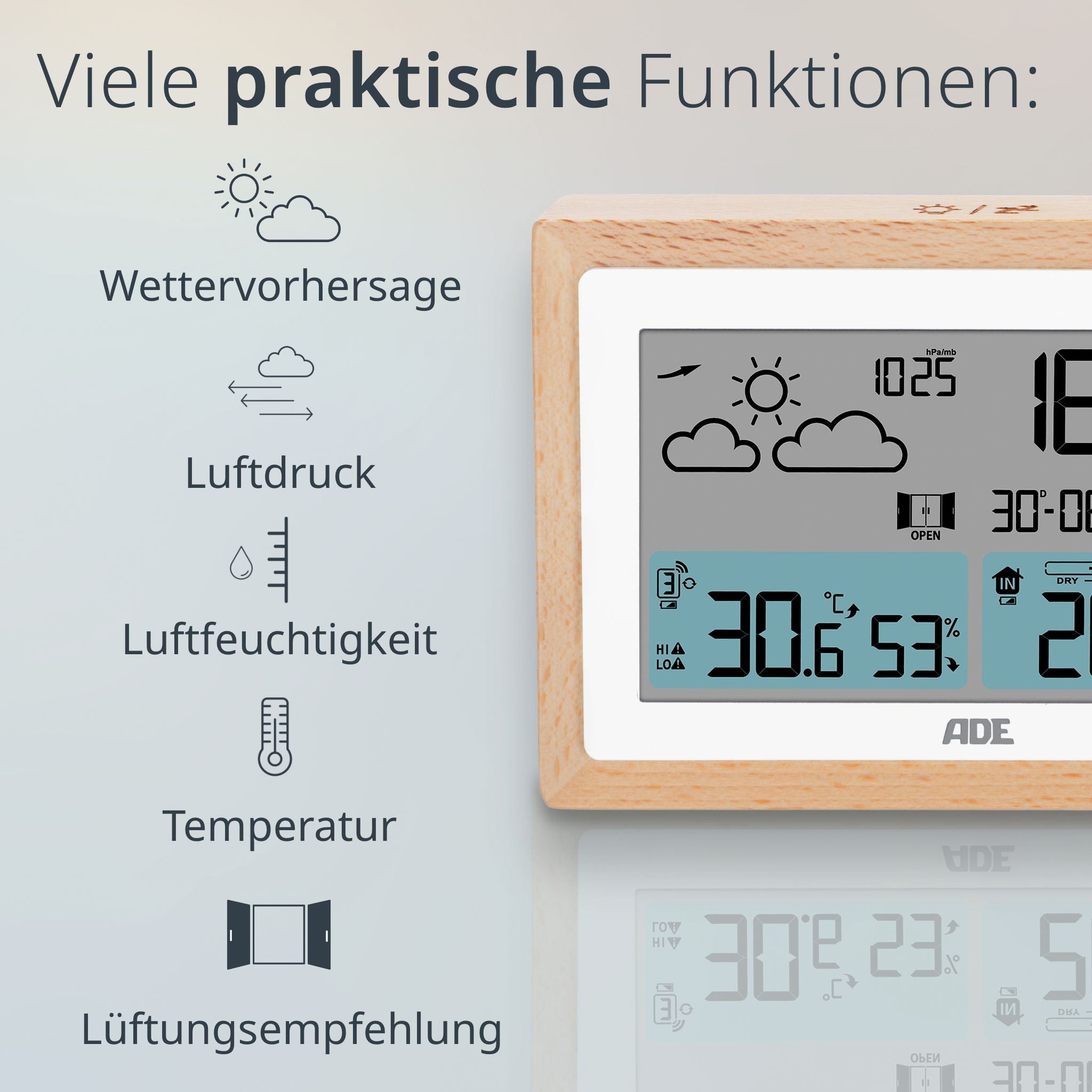 Wetterstation mit Funk-Außensensor