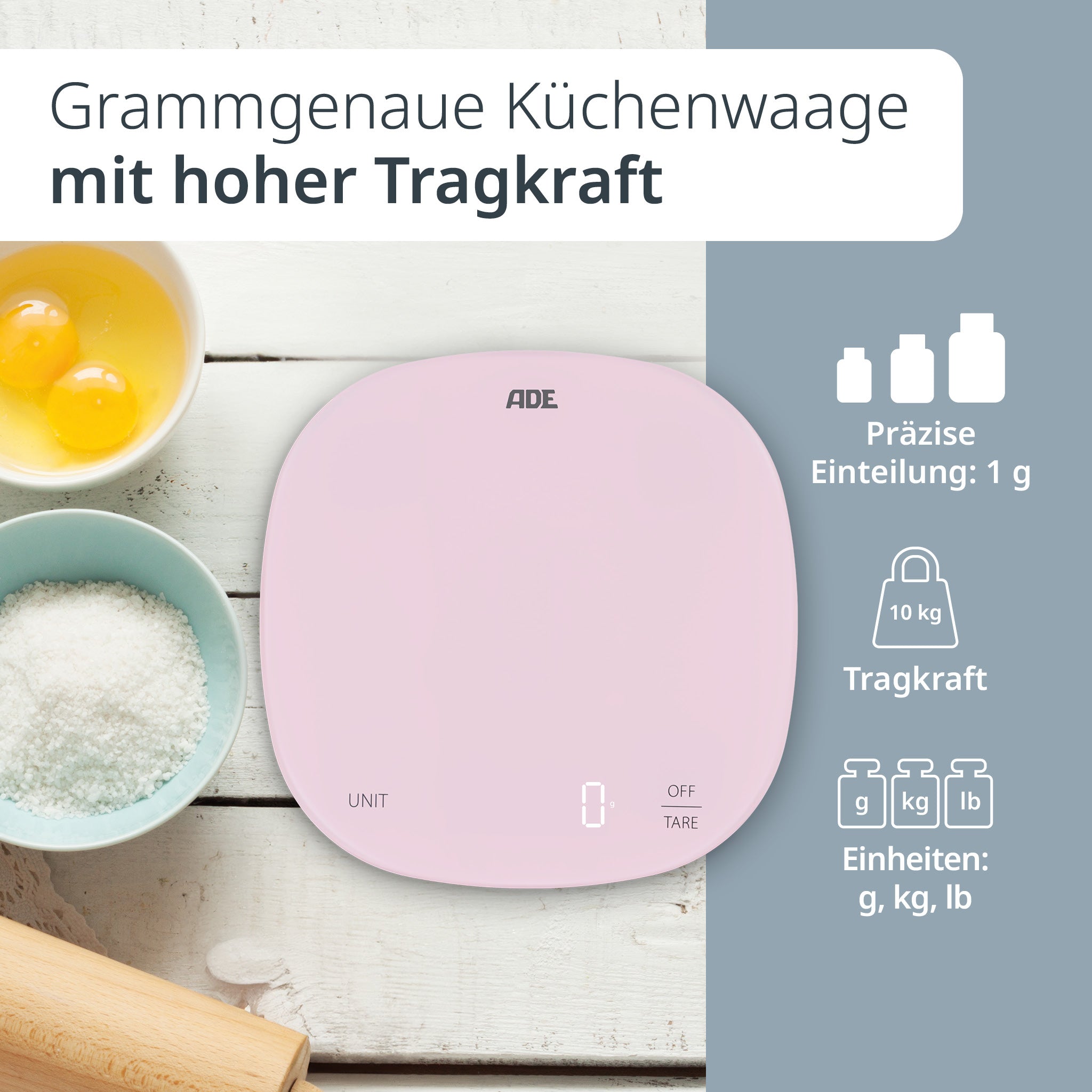 ADE digitale Küchenwaage Kyra