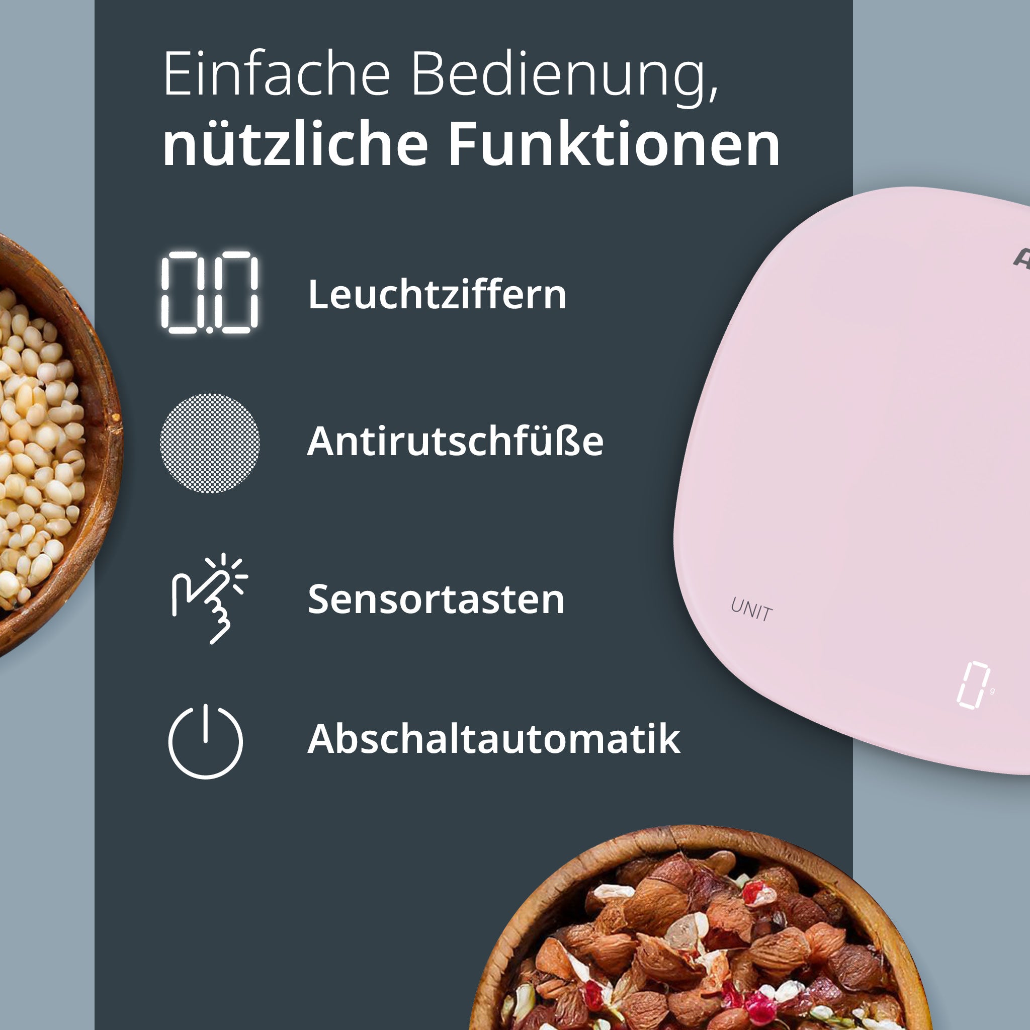 ADE digitale Küchenwaage Kyra