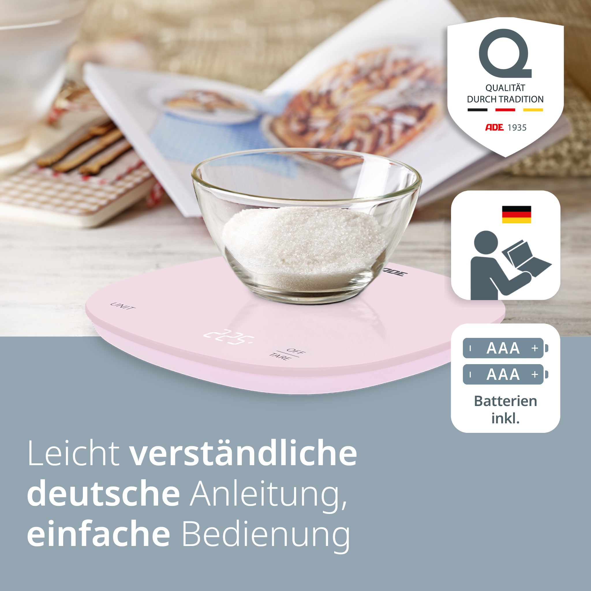 ADE digitale Küchenwaage Kyra