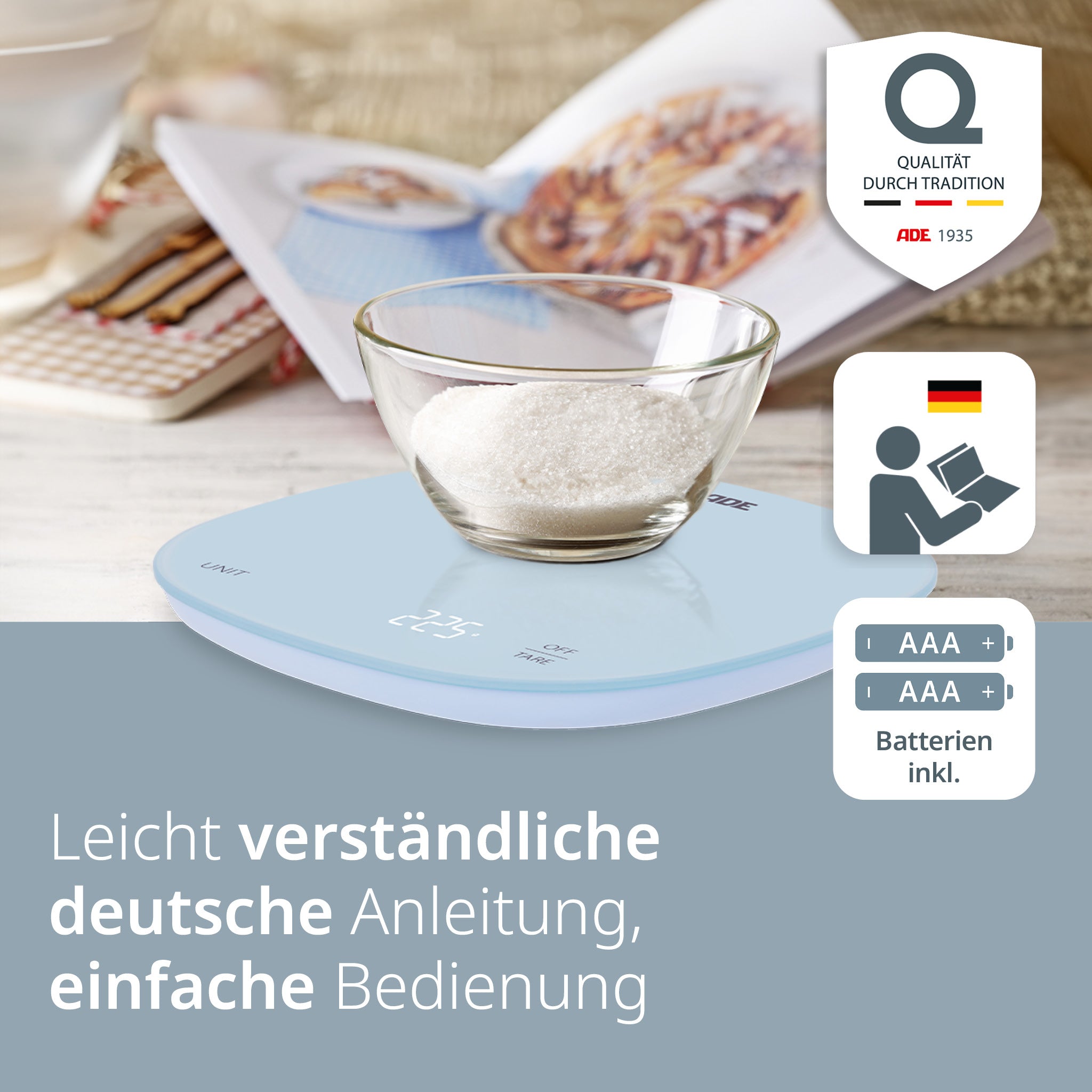 ADE digitale Küchenwaage Kyra