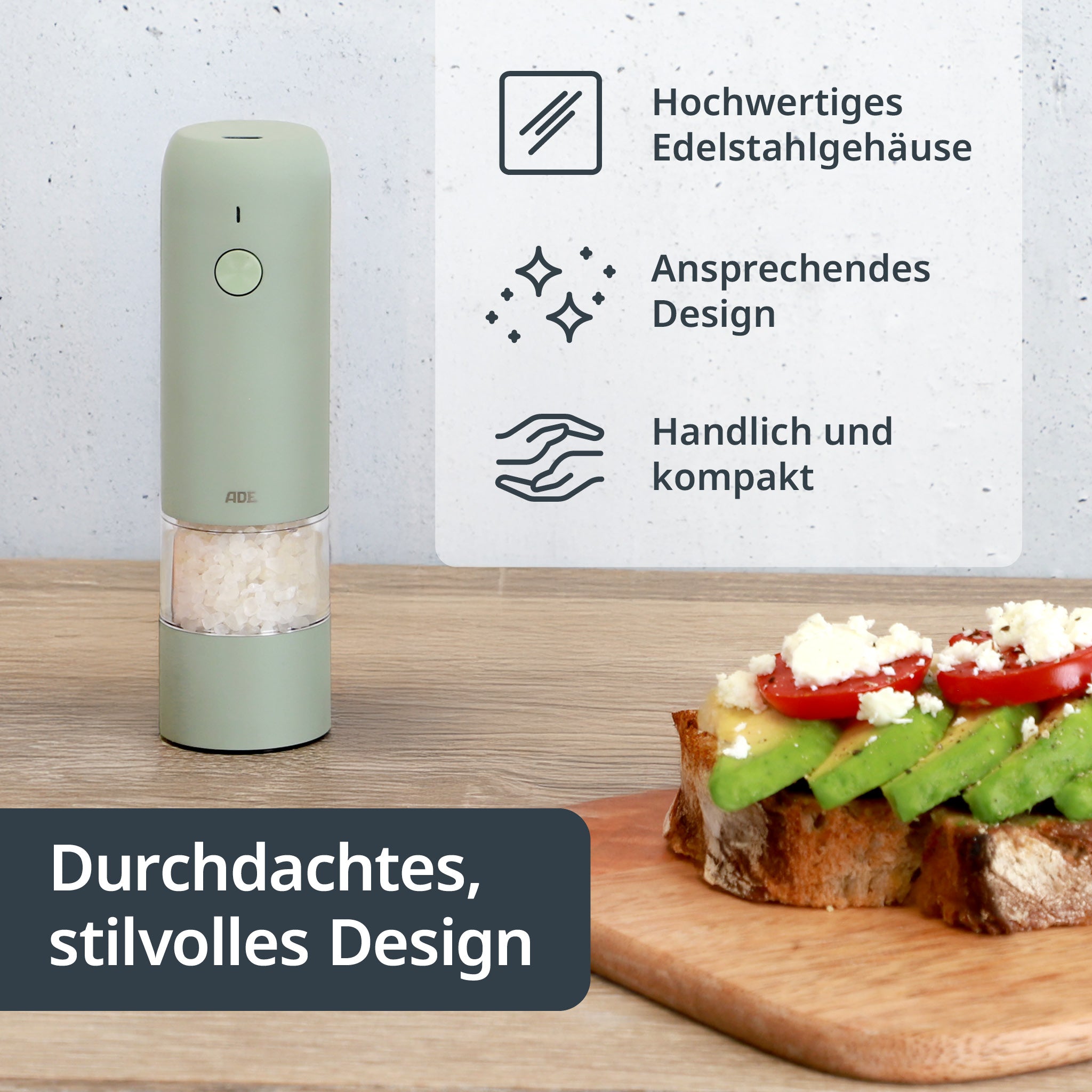 Elektrische Mini Salz- und Pfeffermühle