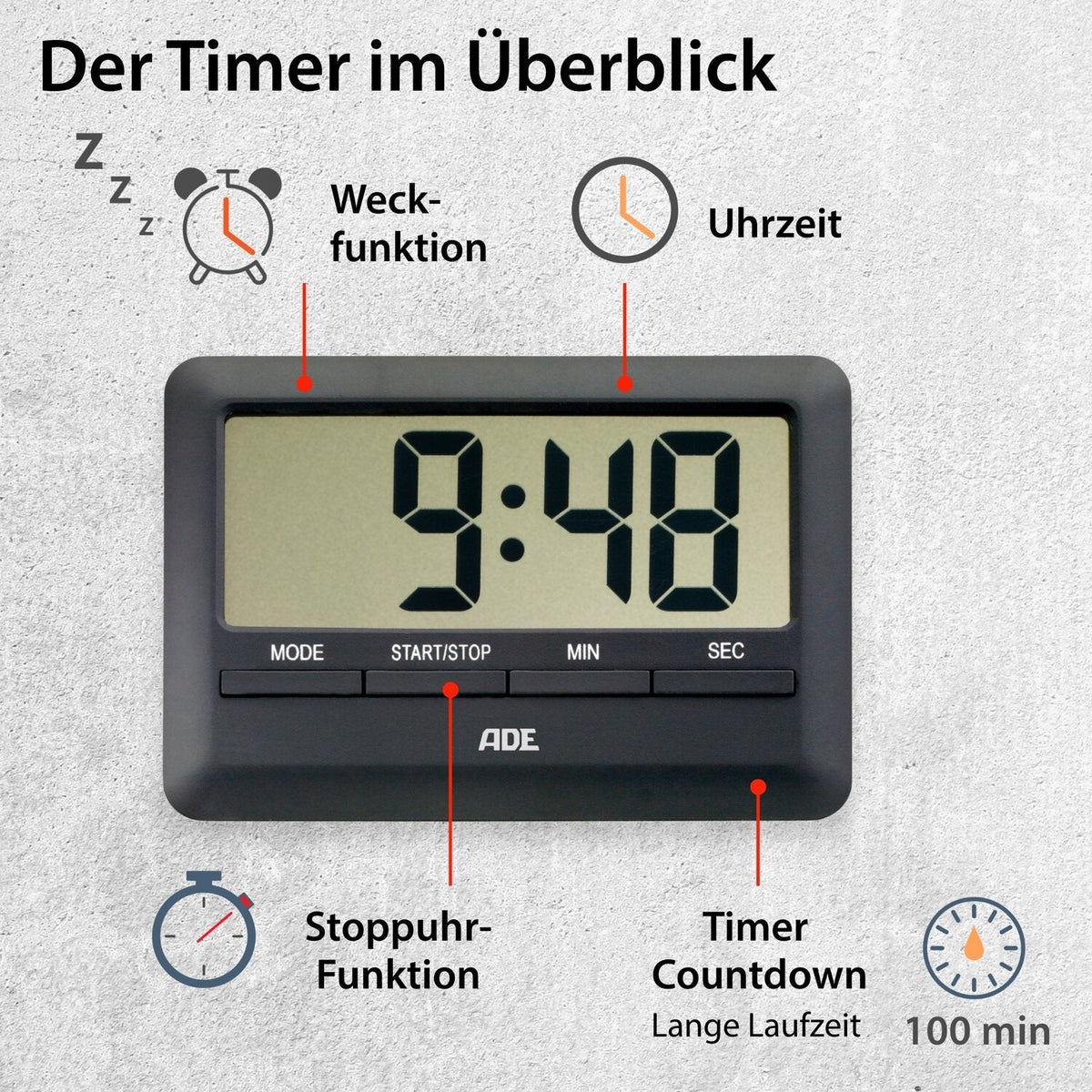 Digitaler Küchentimer TD1600
