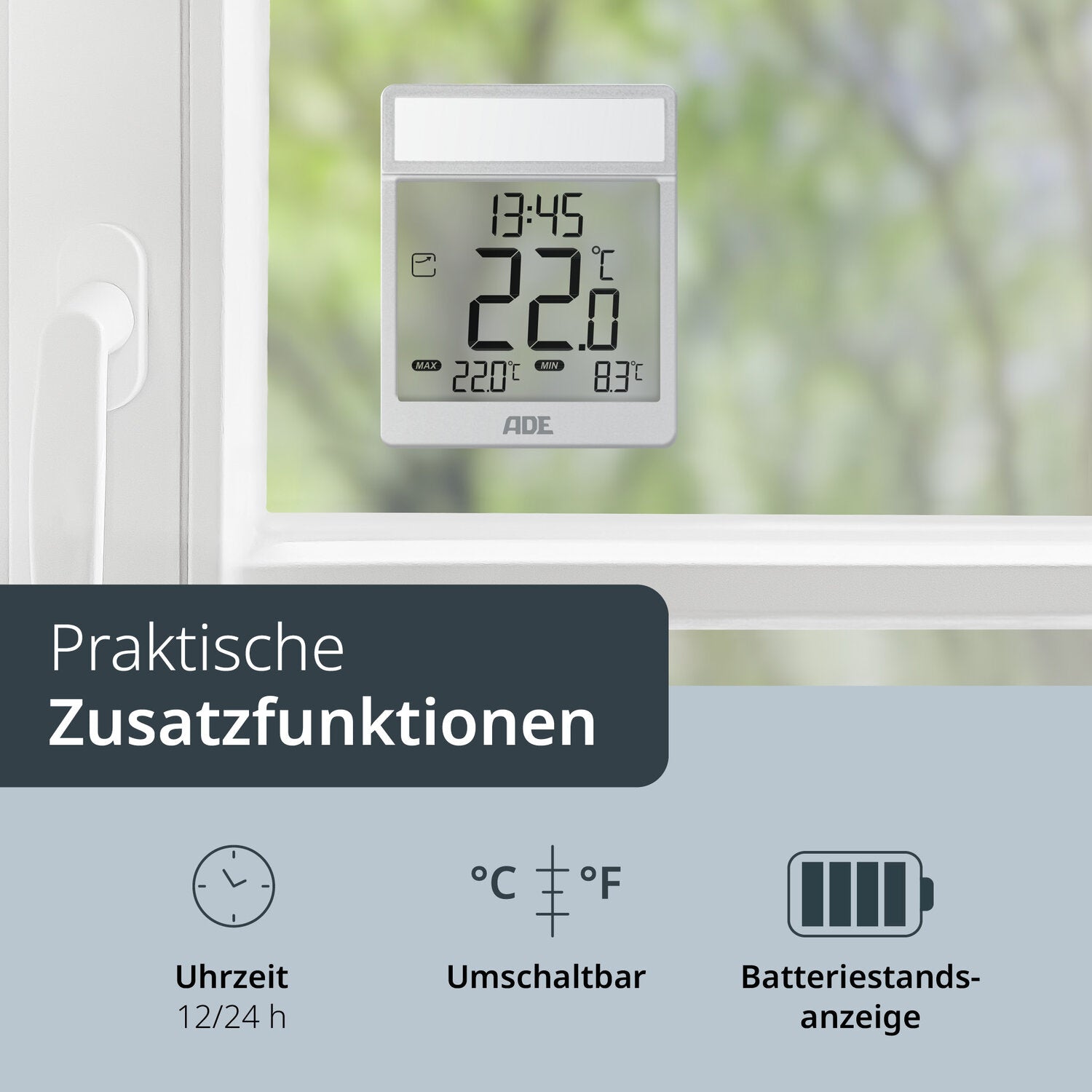 Digitales Fensterthermometer