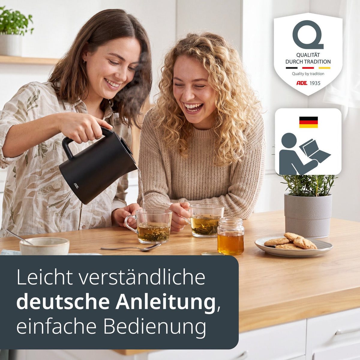 Mini-Wasserkocher mit Temperaturwahl