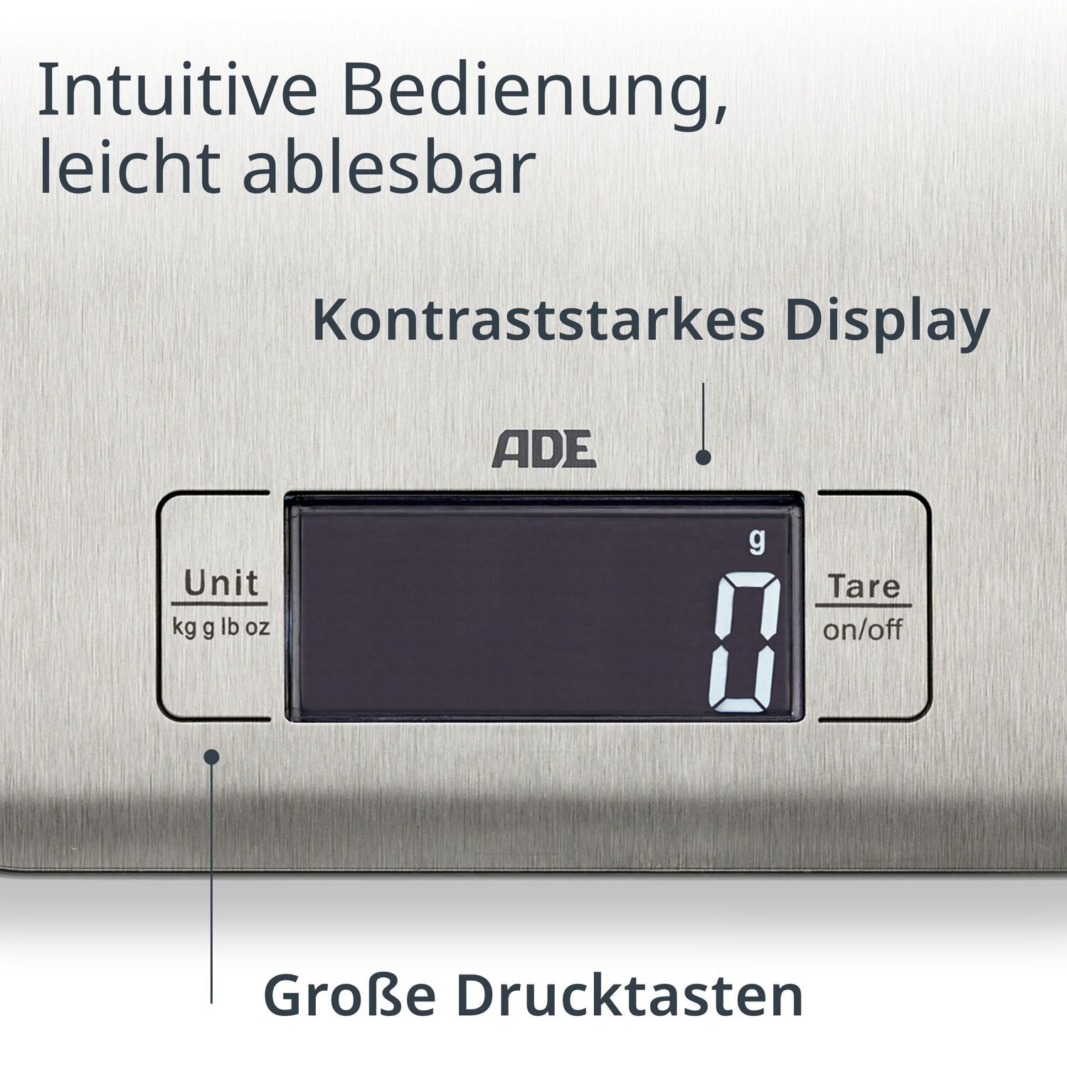 Digitale Küchenwaage aus Sicherheitsglas