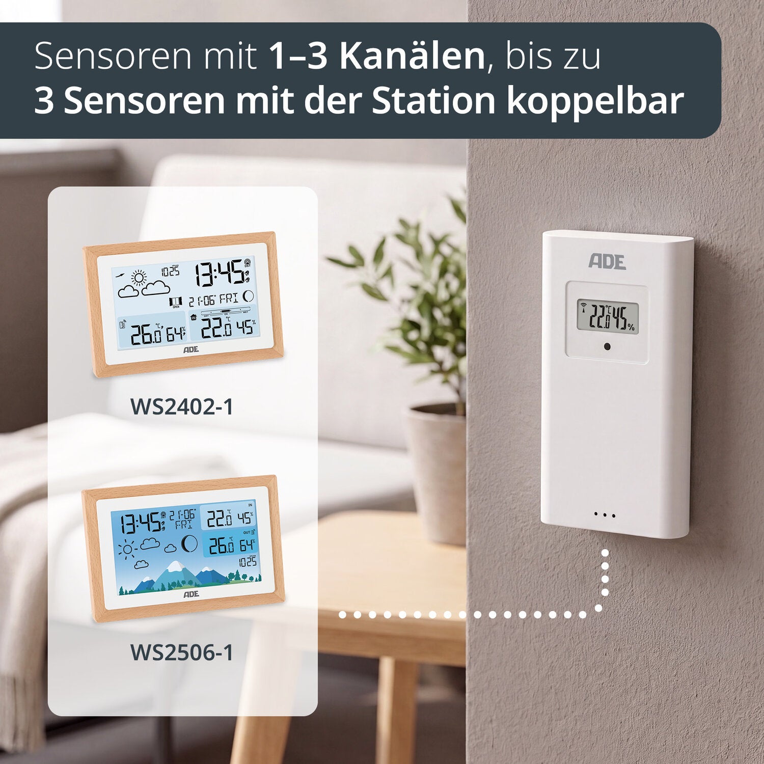 Außensensor für Wetterstationen – 3 Kanäle