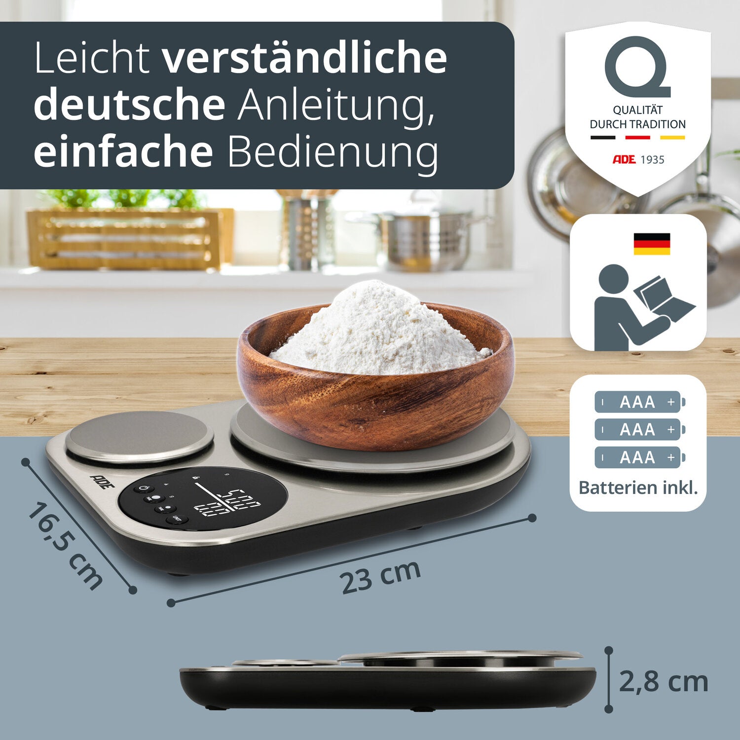 Digitale Dual-Küchenwaage Isabella