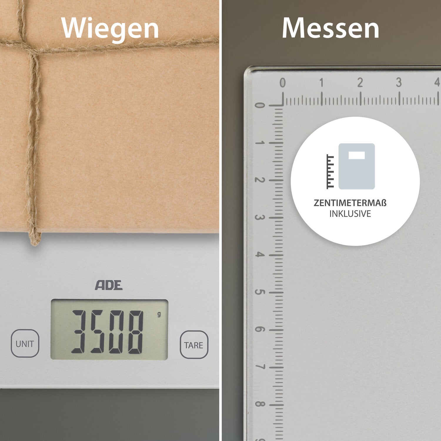 Digitale Waage Bridget mit Zentimetermaß