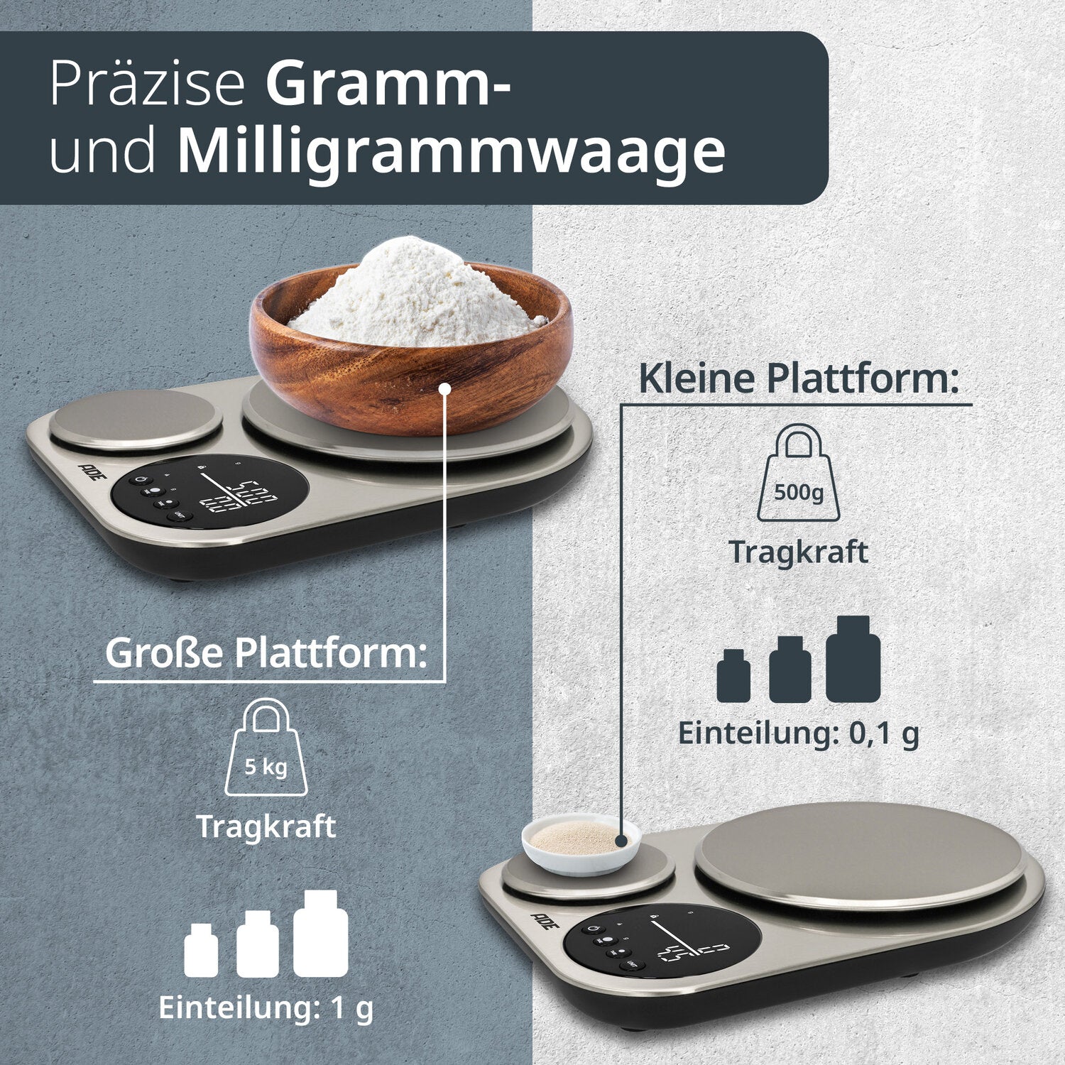 Digitale Dual-Küchenwaage Isabella