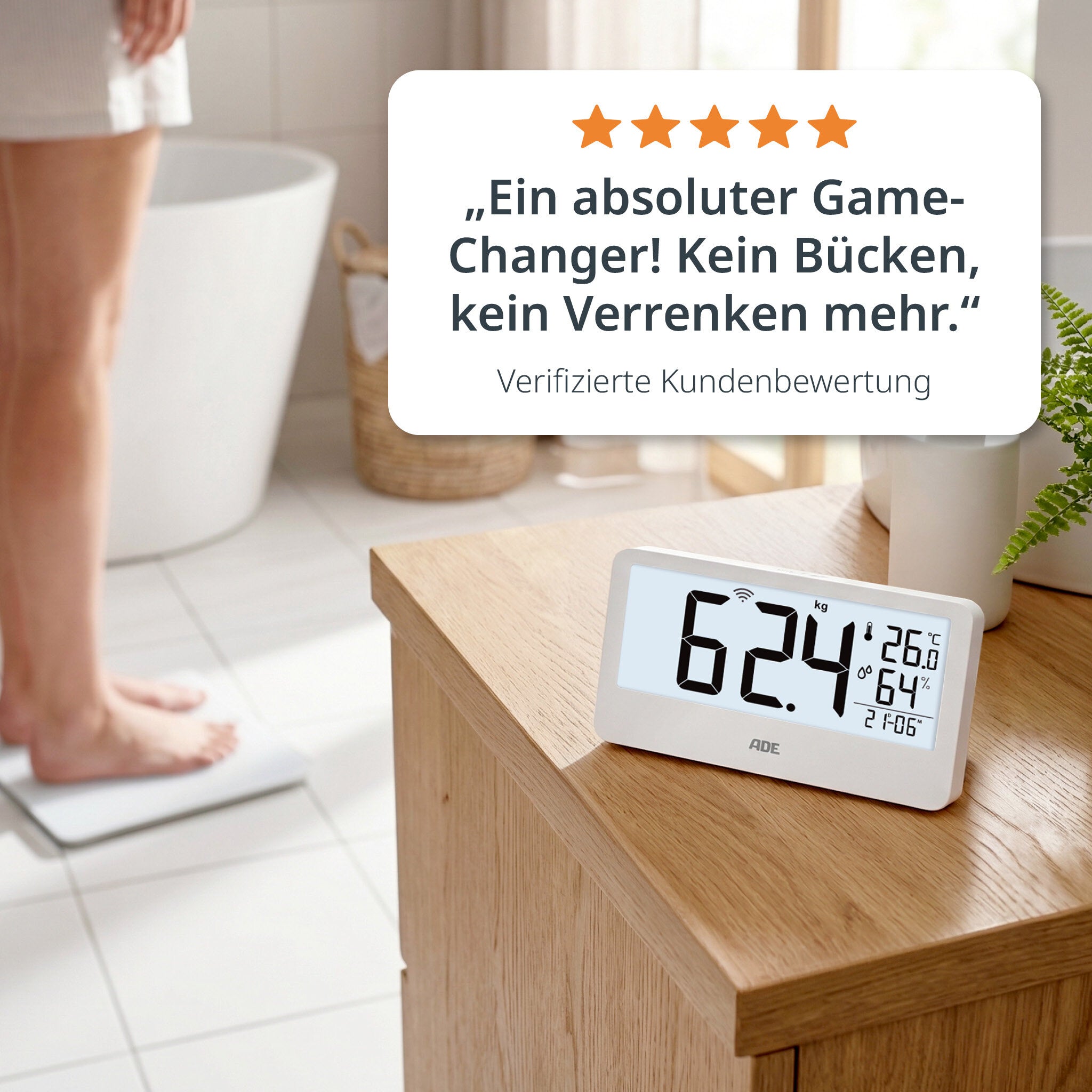 Digitale Personenwaage mit externem Display