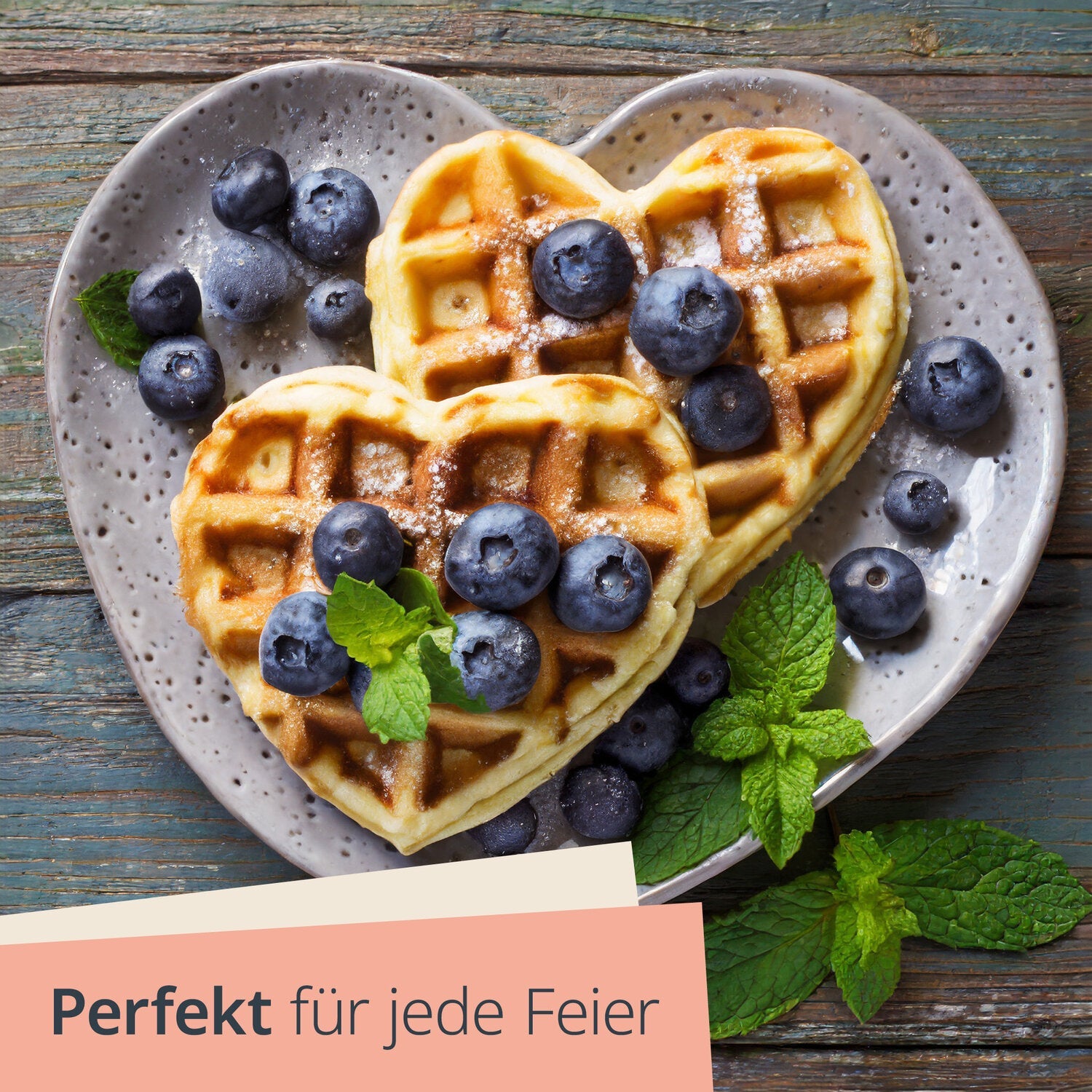 Mini-Waffeleisen herzförmig