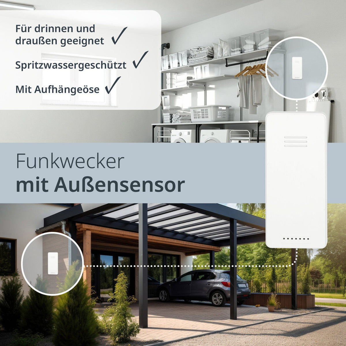 Digitale Funkuhr mit Projektion