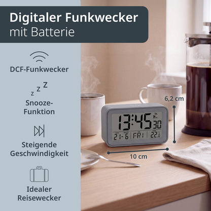 Digital radio-controlled alarm clock