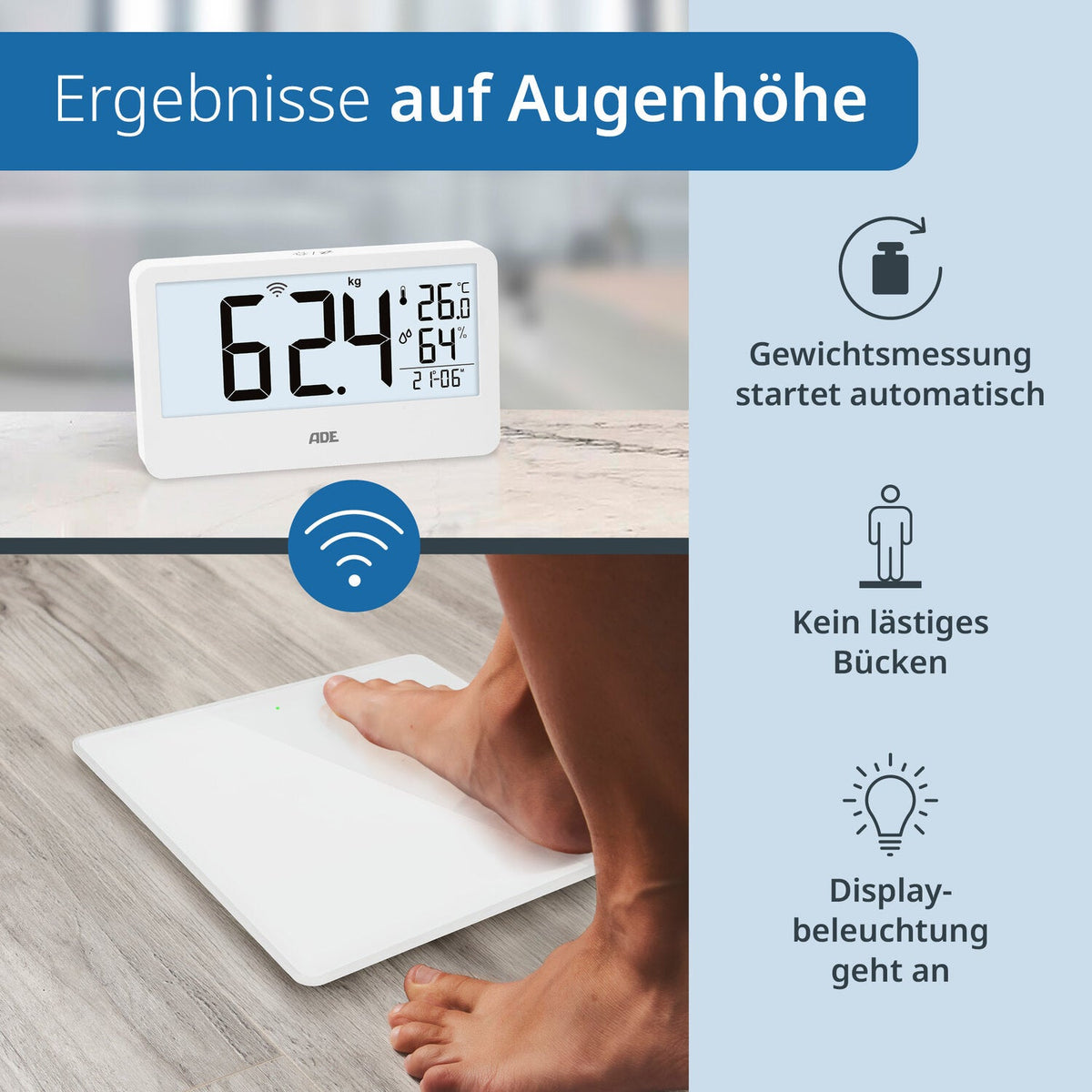 Digital personal scale with external display