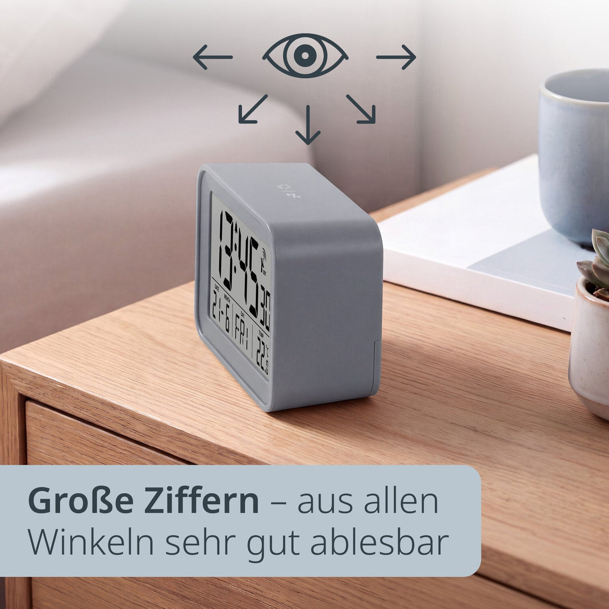 Digital radio-controlled alarm clock