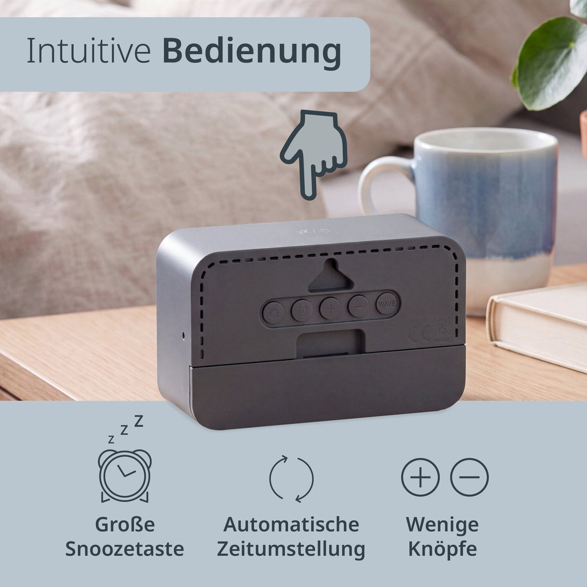 Digital radio-controlled alarm clock