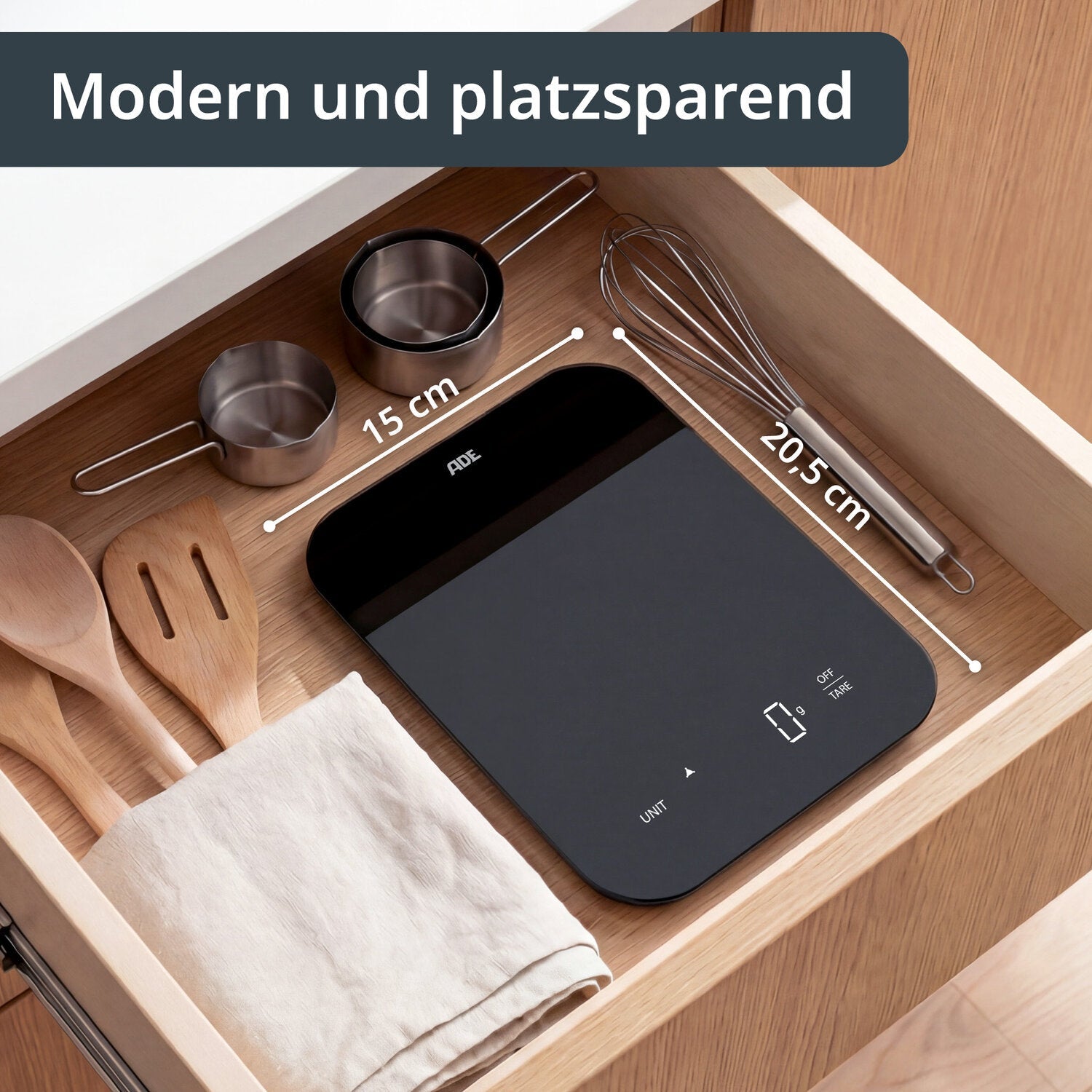 Digitale Küchenwaage mit USB-C