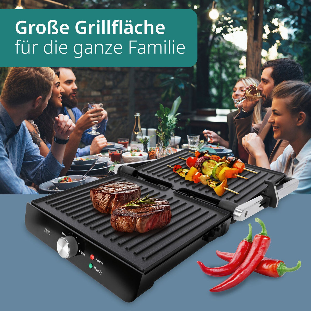 Electric contact grill