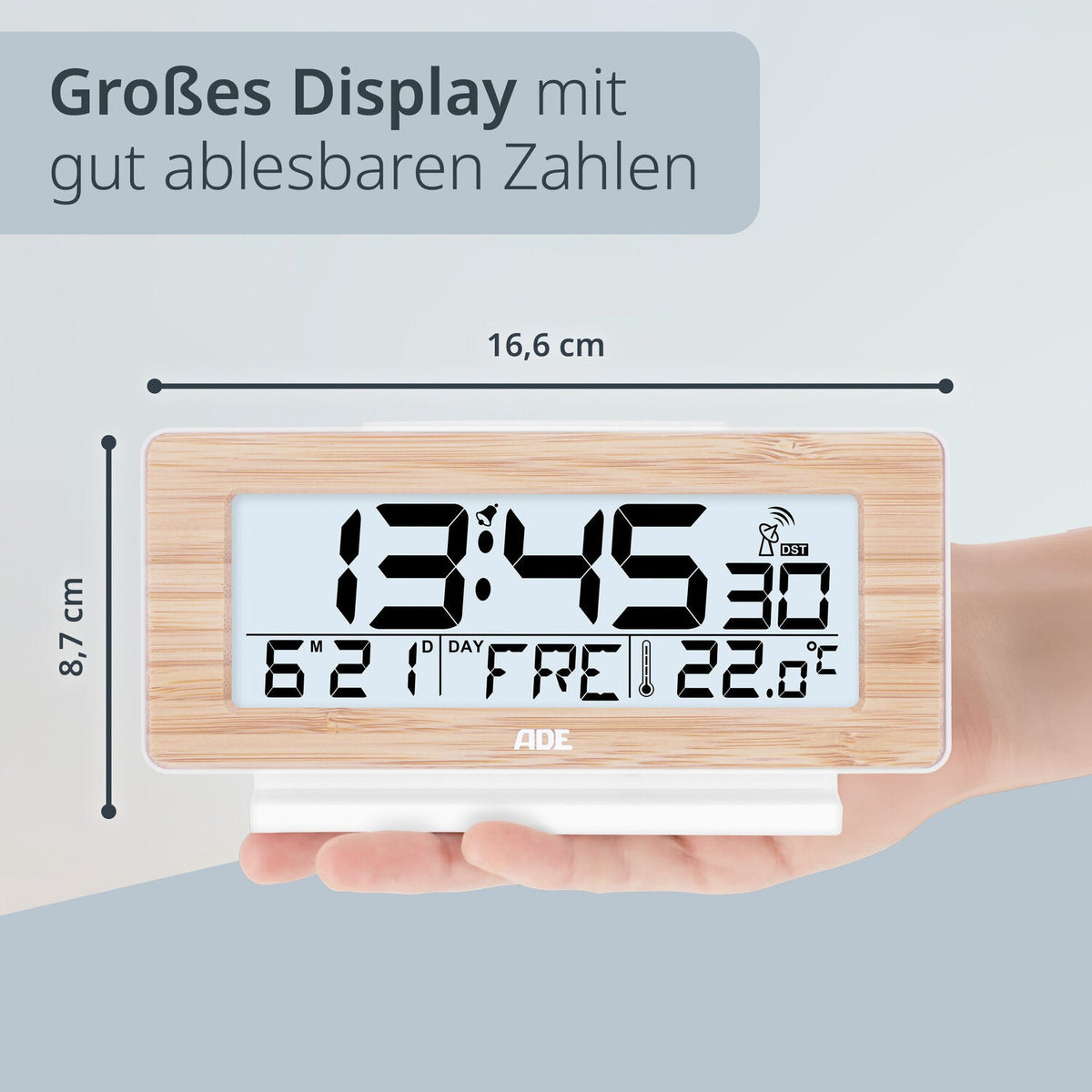 Digital radio-controlled alarm clock