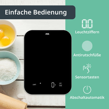 Digitale Küchenwaage mit USB-C