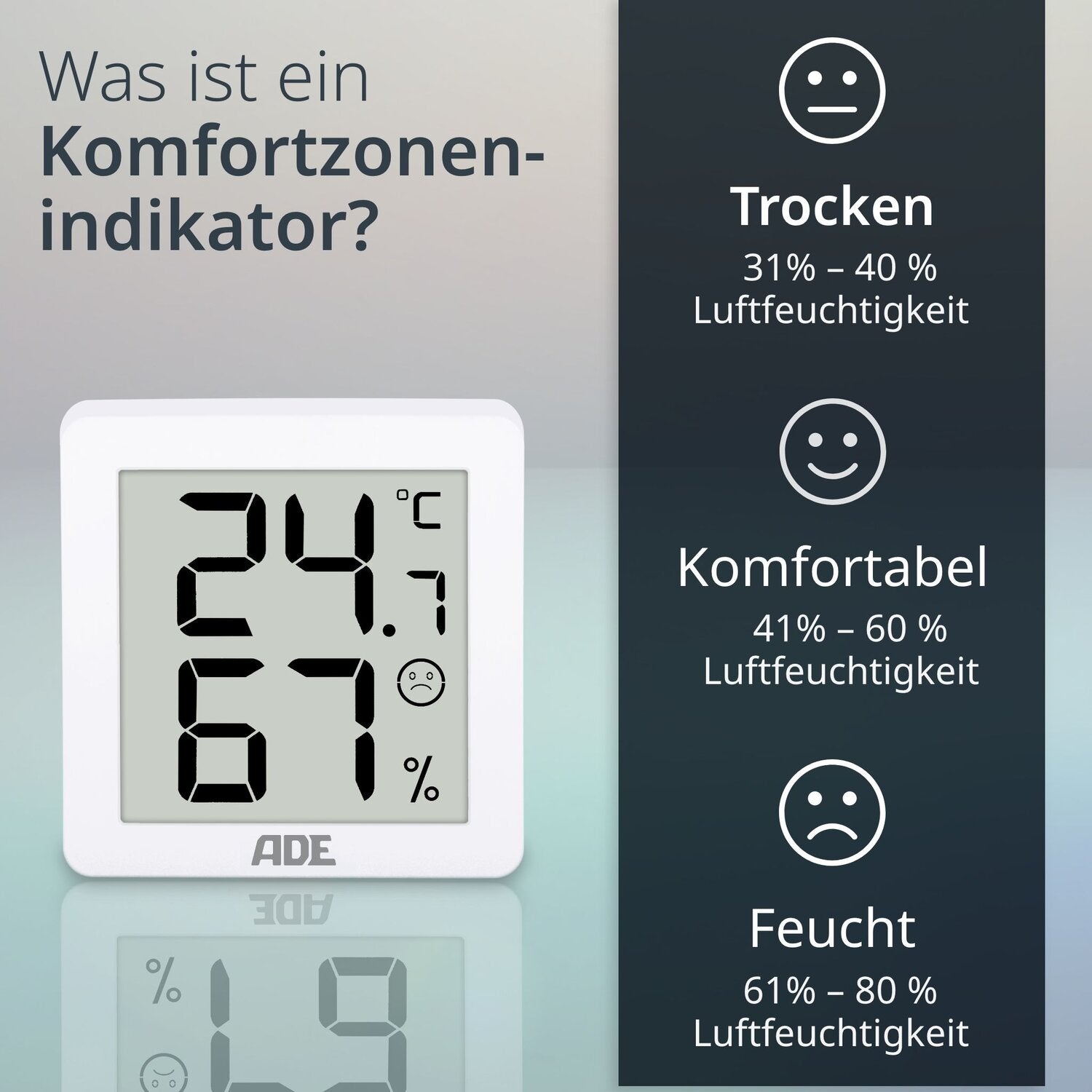 Digitales Thermo-/Hygrometer im 3er-Set