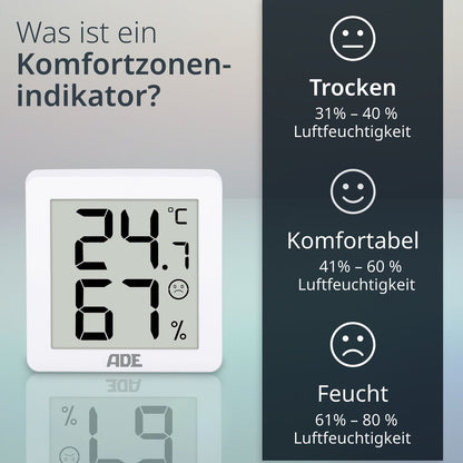 Digitales Thermo-/Hygrometer im 3er-Set