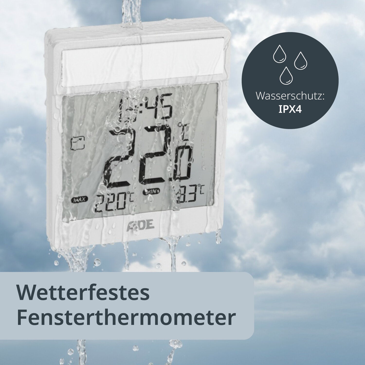 Digitales Fensterthermometer