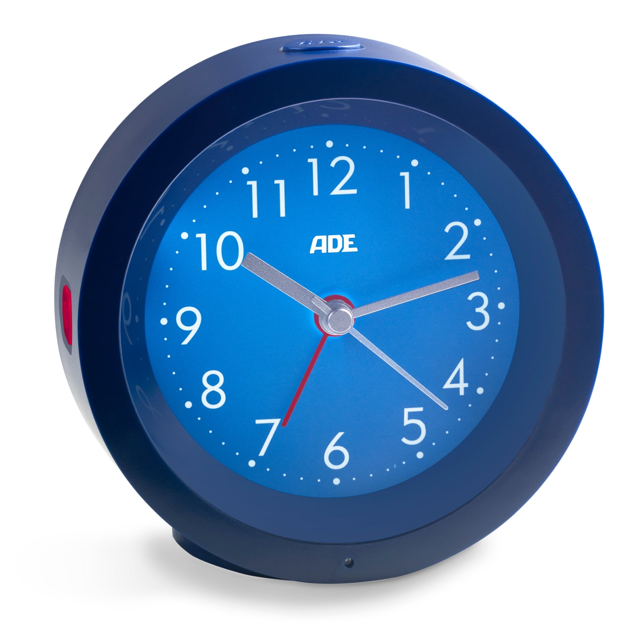 Analog alarm clock with night light sensor
