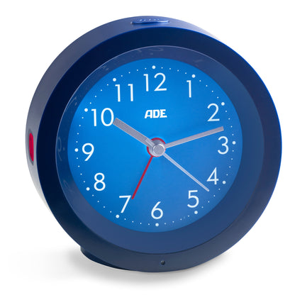 Analog alarm clock with night light sensor
