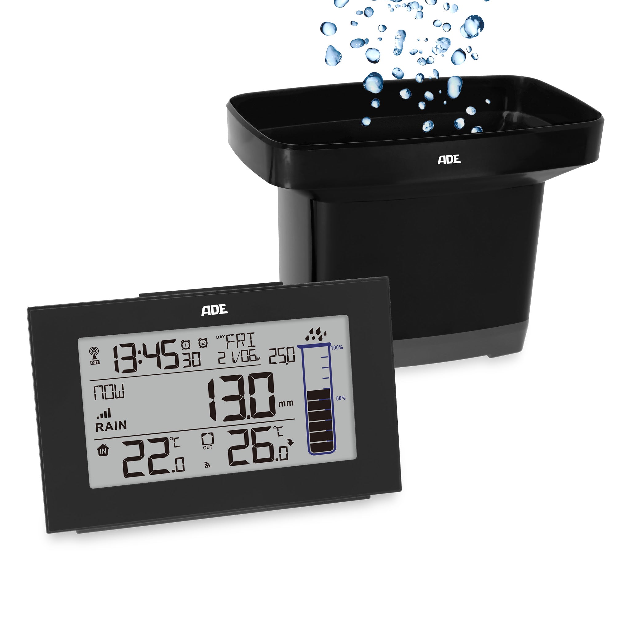 Wetterstation mit Funk-Regenmesser