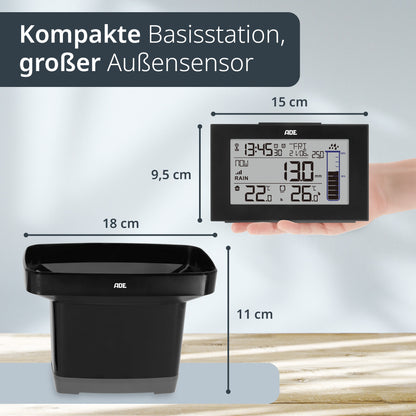 Wetterstation mit Funk-Regenmesser